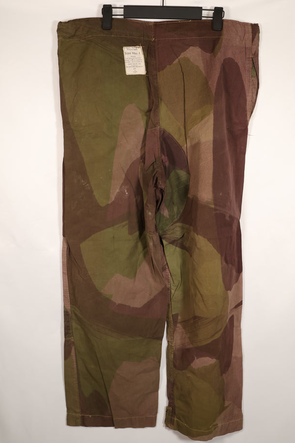 実物　1944年製　イギリス軍　SAS トラウザーズ　WINDPROOF 迷彩パンツ　サイズ No.1　中古品