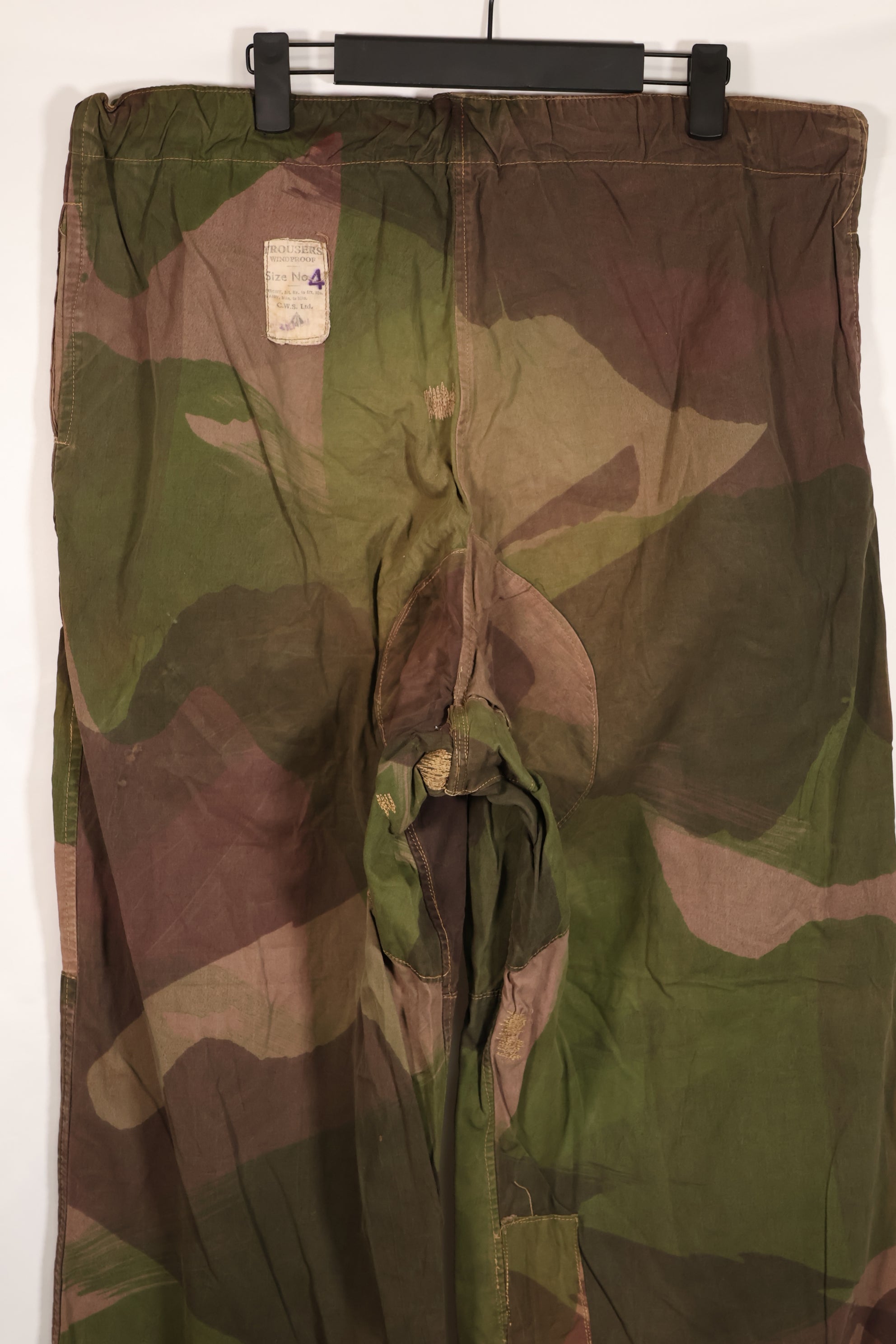 実物　イギリス軍　SAS トラウザーズ　WINDPROOF 迷彩パンツ　サイズ No.4　中古品