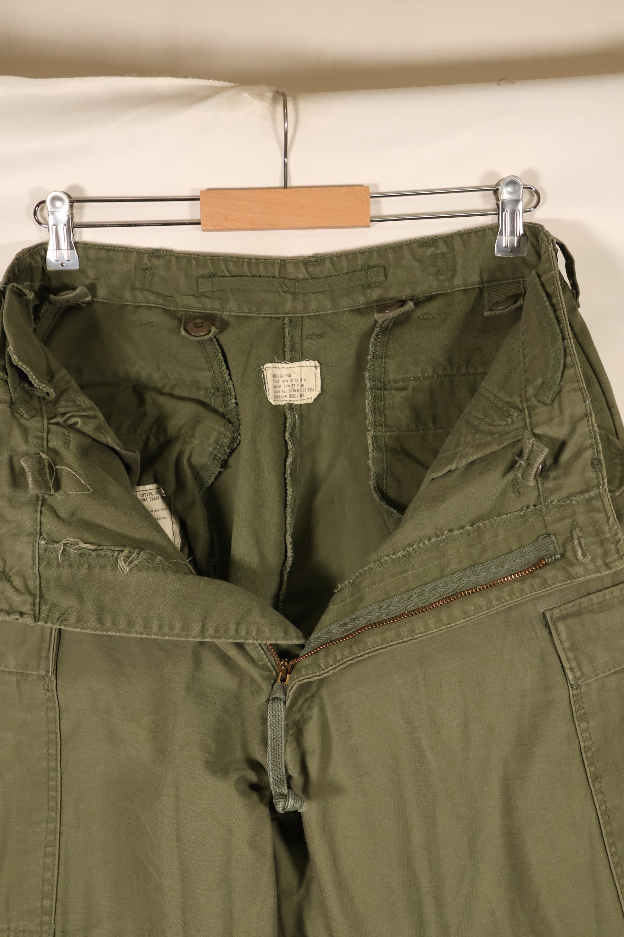 1978年契約　M-L　アメリカ軍　M65 フィールドパンツ　褪色あり　中古品