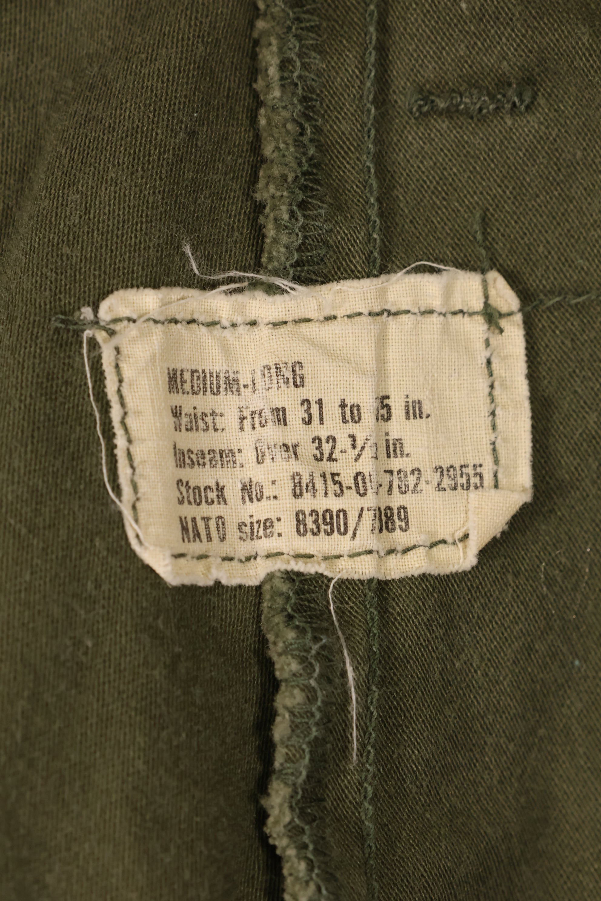 1978年契約　M-L　アメリカ軍　M65 フィールドパンツ　褪色あり　中古品