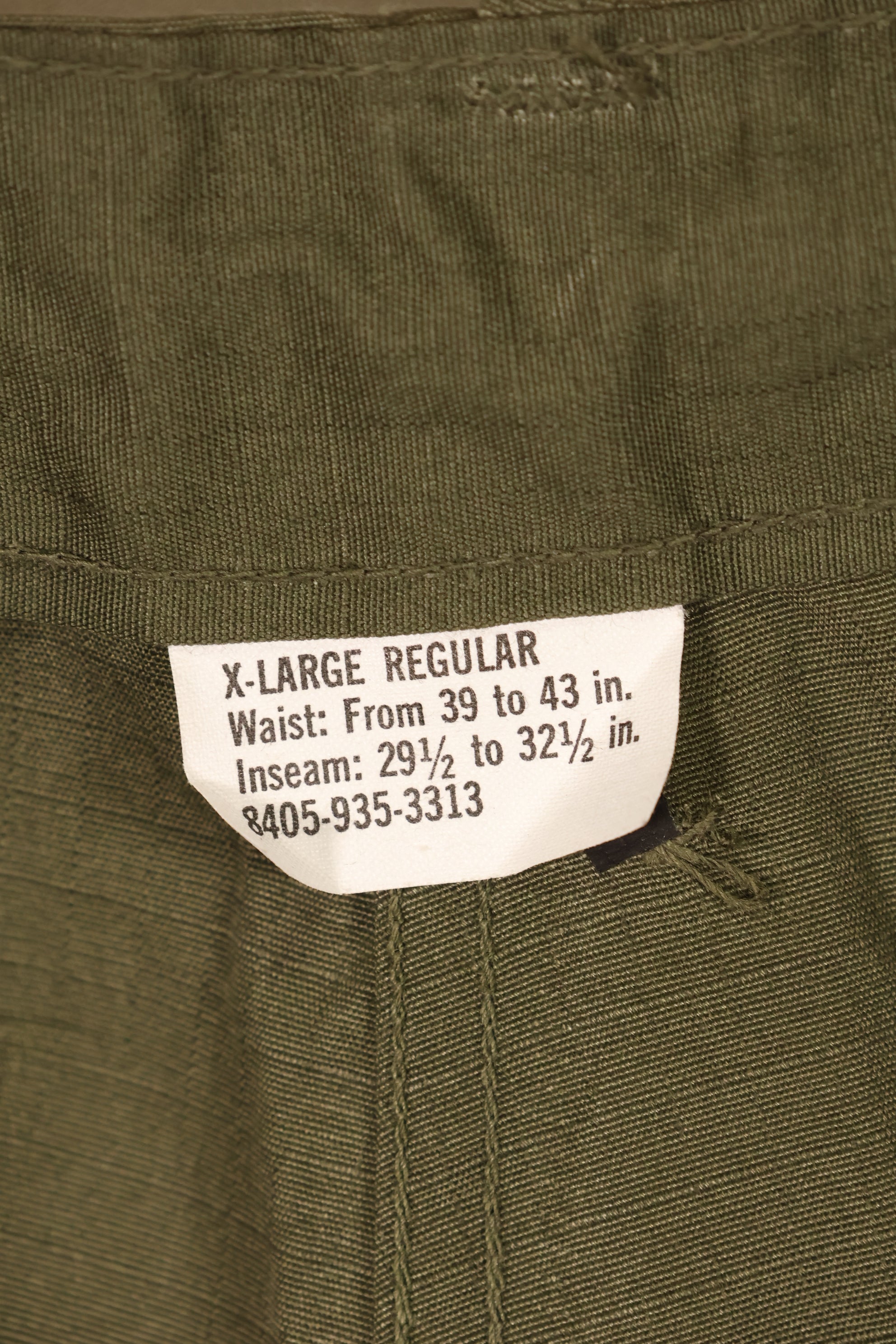 1969年契約　X-L-R　4th Model リップストップ生地　ジャングルファティーグ パンツ　ほぼ未使用品