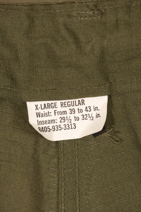 1969年契約　X-L-R　4th Model リップストップ生地　ジャングルファティーグ パンツ　ほぼ未使用品