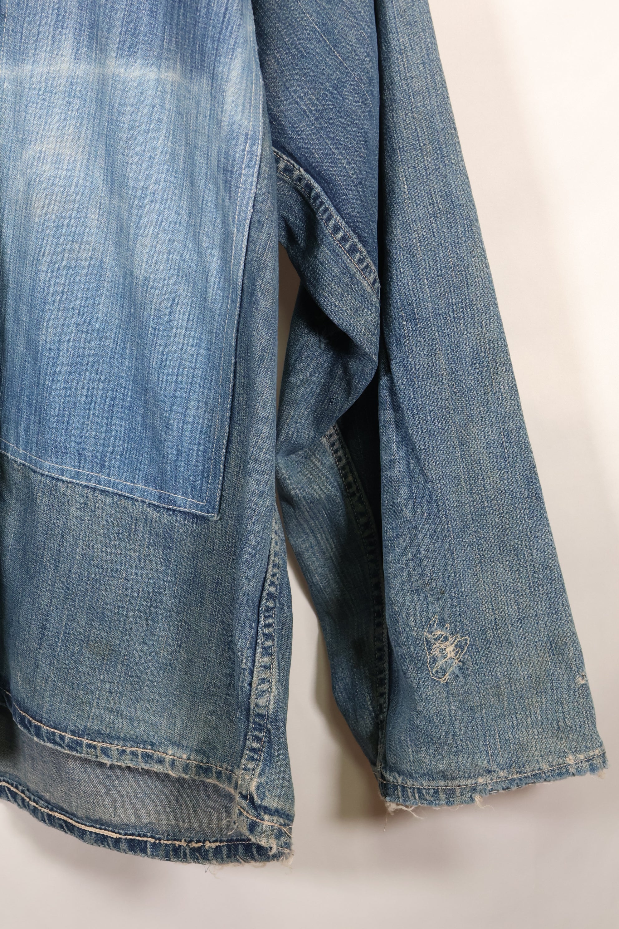 1930年代　アメリカ陸軍　デニム　プルオーバーシャツ　3ボタン　中古品