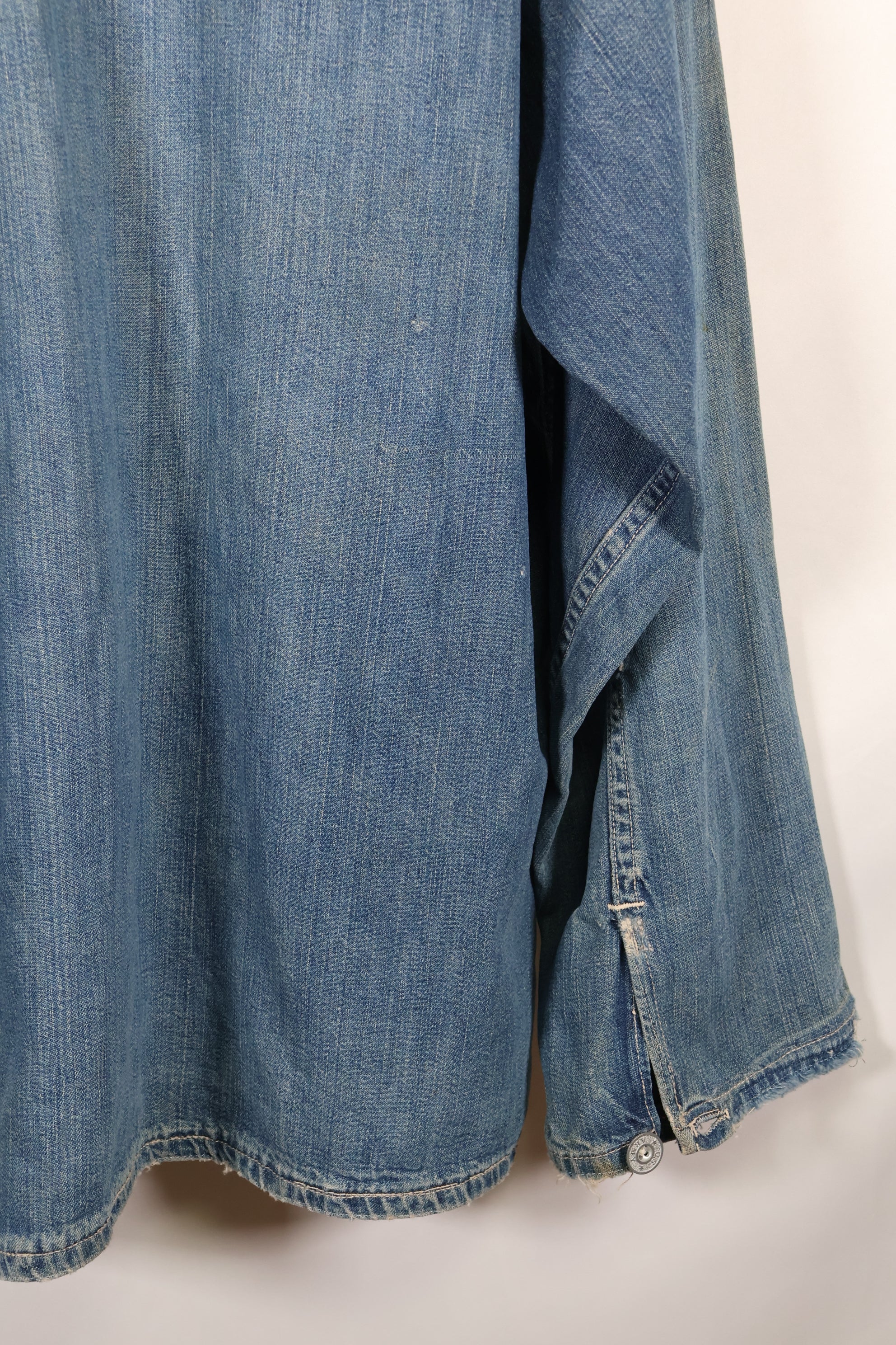 1930年代　アメリカ陸軍　デニム　プルオーバーシャツ　3ボタン　中古品