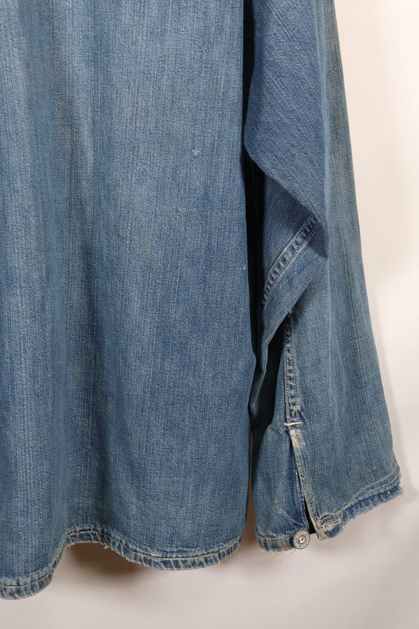 1930年代　アメリカ陸軍　デニム　プルオーバーシャツ　3ボタン　中古品