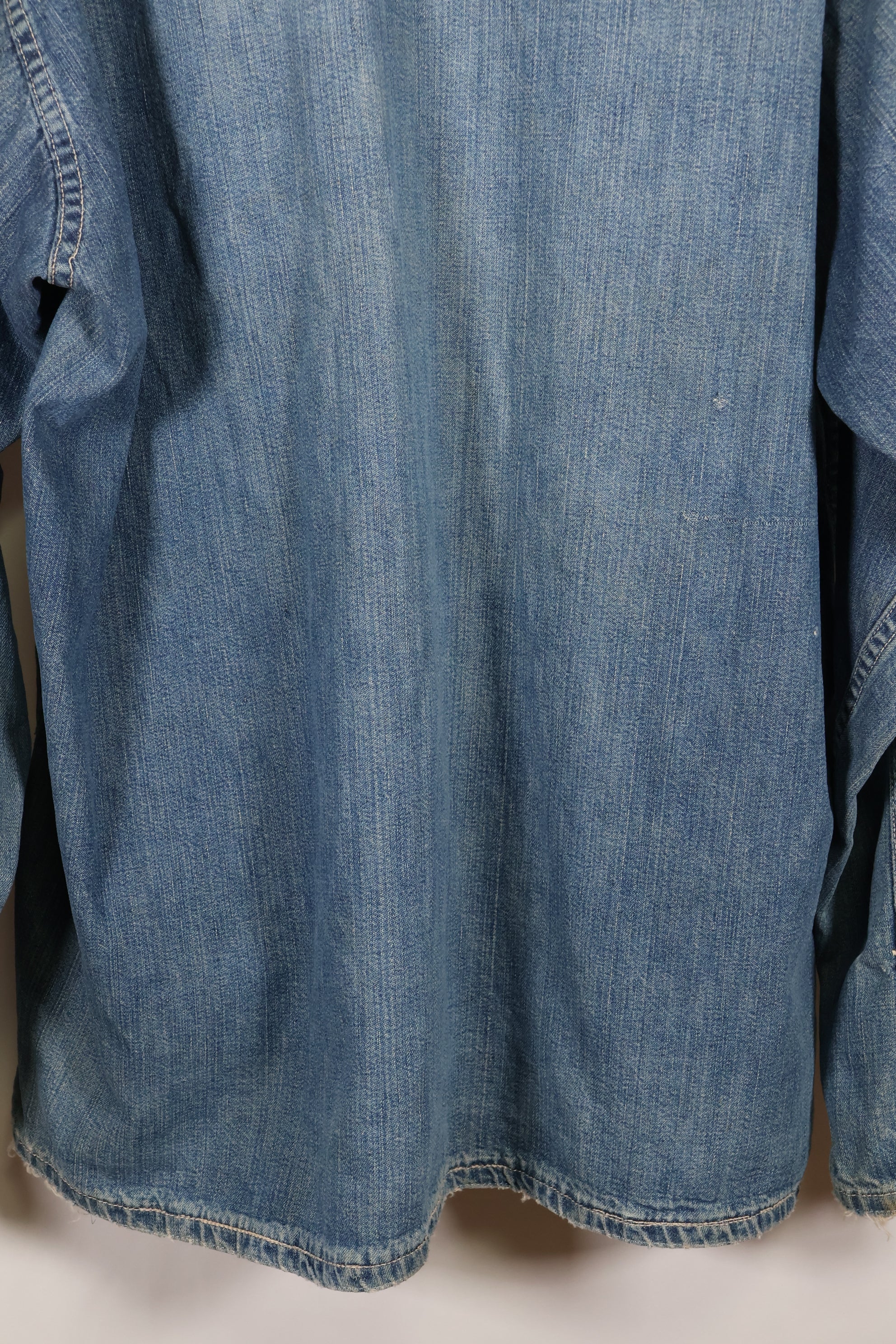 1930年代　アメリカ陸軍　デニム　プルオーバーシャツ　3ボタン　中古品