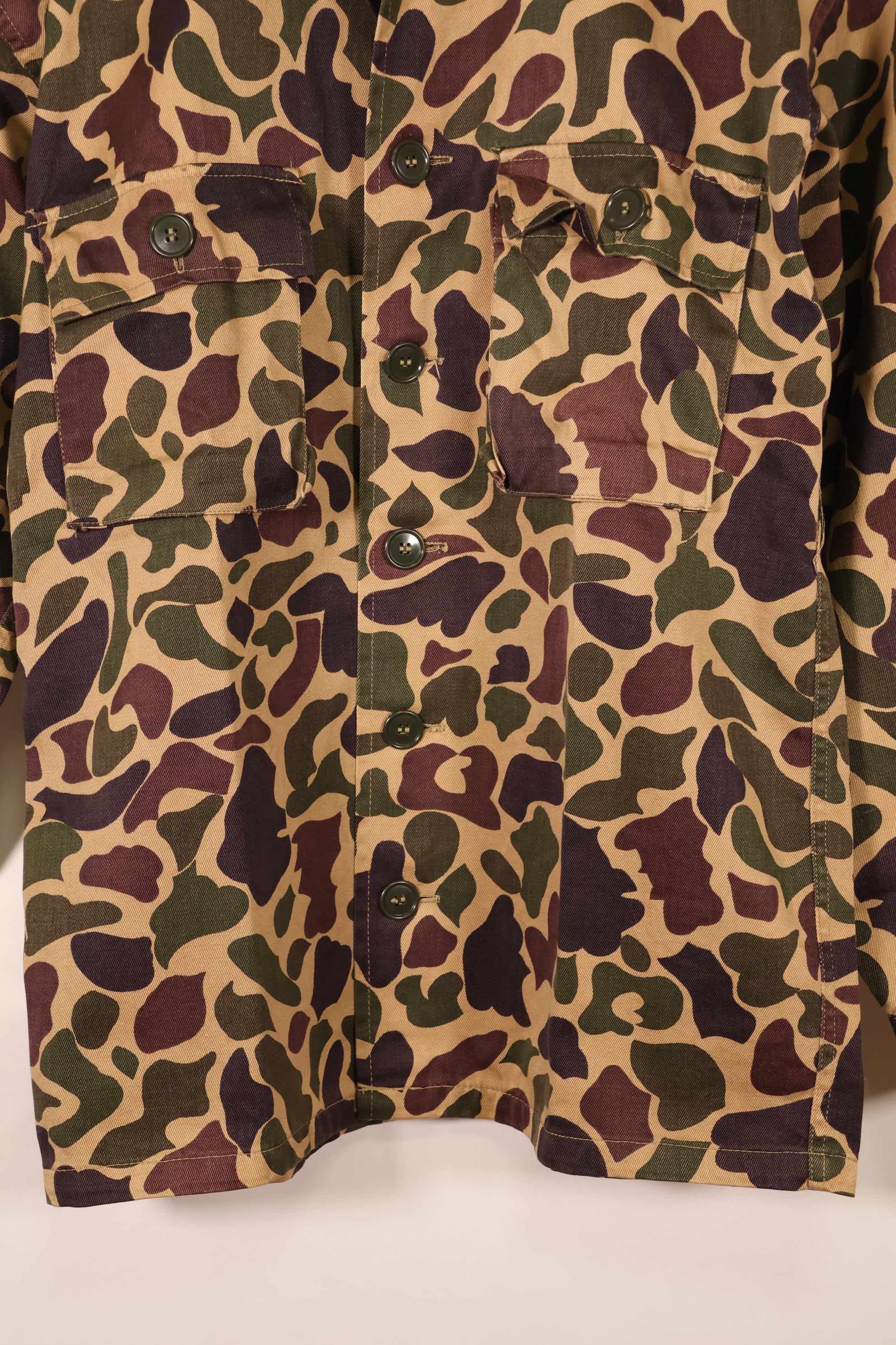 1960年代初頭　A-M程度　CIDG　ベオガム迷彩　Aisanカット　シャツ　ローカルメイド Frog Skin迷彩　中古品