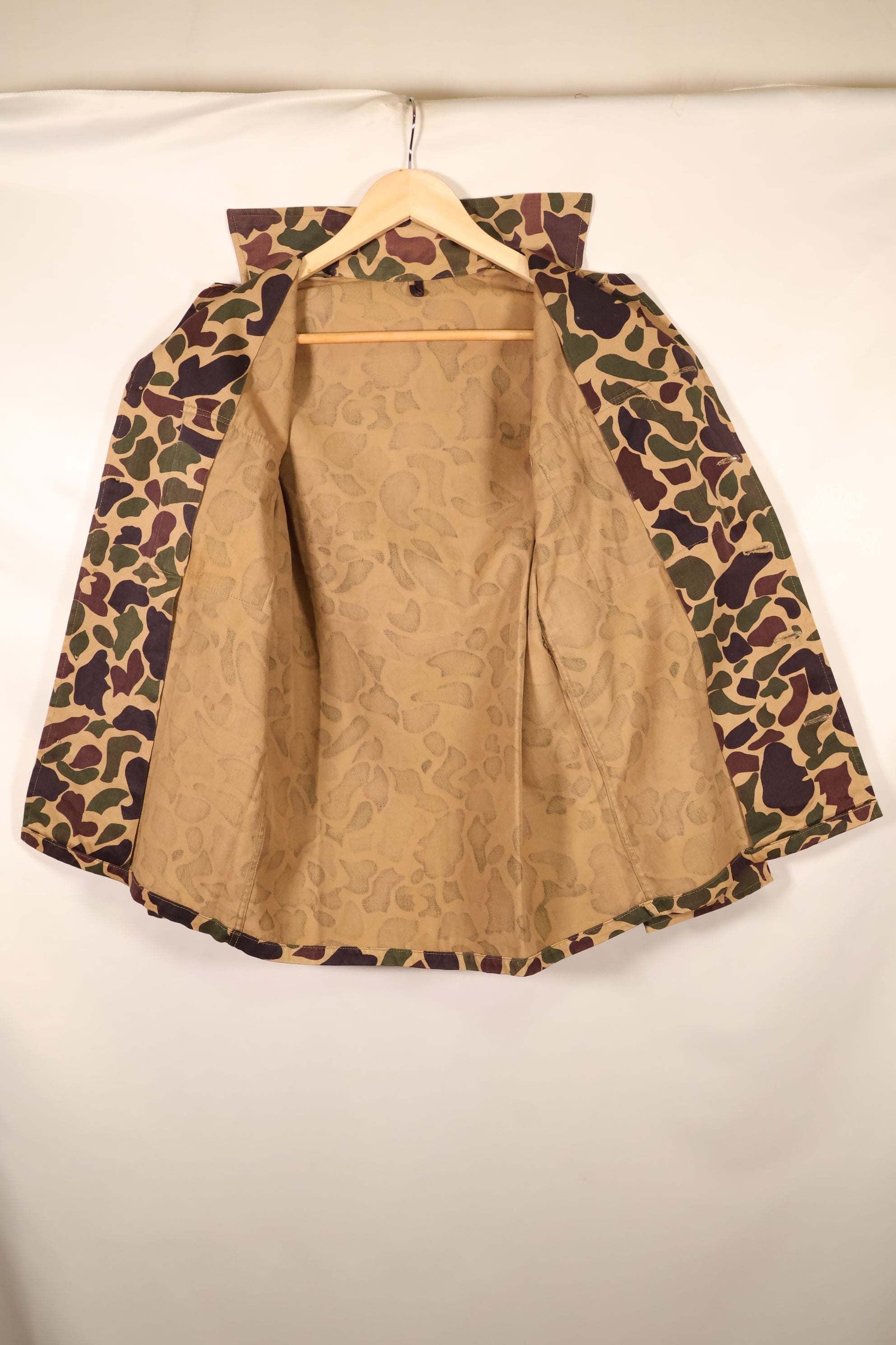 1960年代初頭　A-M程度　CIDG　ベオガム迷彩　Aisanカット　シャツ　ローカルメイド Frog Skin迷彩　中古品