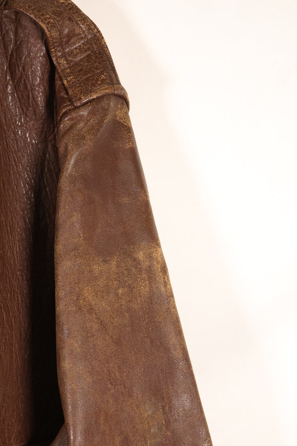 1940年代　サイズ42　WWII　アメリカ陸軍航空隊　USAAF　A-2 フライトジャケット　ネーム入り　中古品