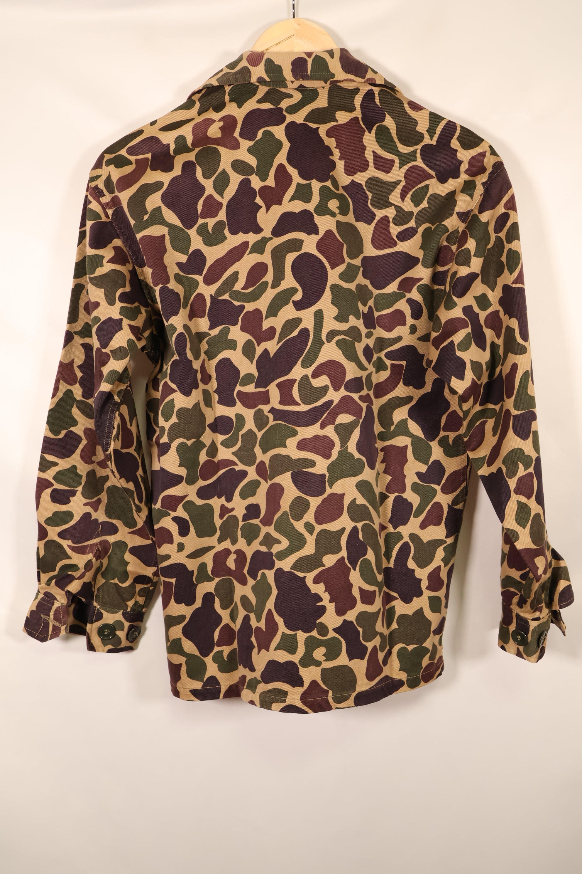 1960年代初頭　A-M程度　CIDG　ベオガム迷彩　Aisanカット　シャツ　ローカルメイド Frog Skin迷彩　中古品