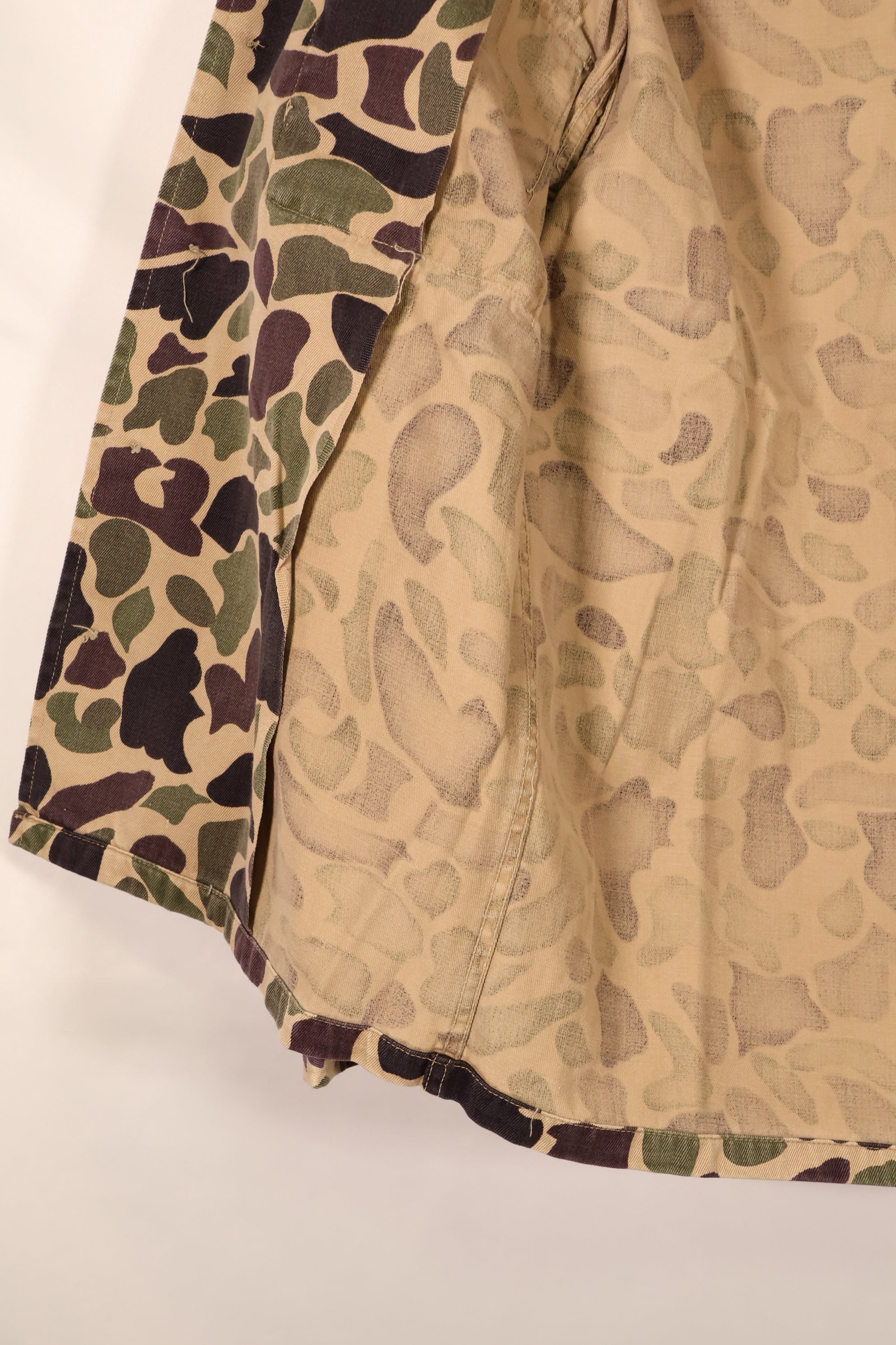 1960年代前半　A-M相当　CIDG　ベオガム迷彩　Asianカット　シャツ　ローカルメイド Frog Skin迷彩　中古品