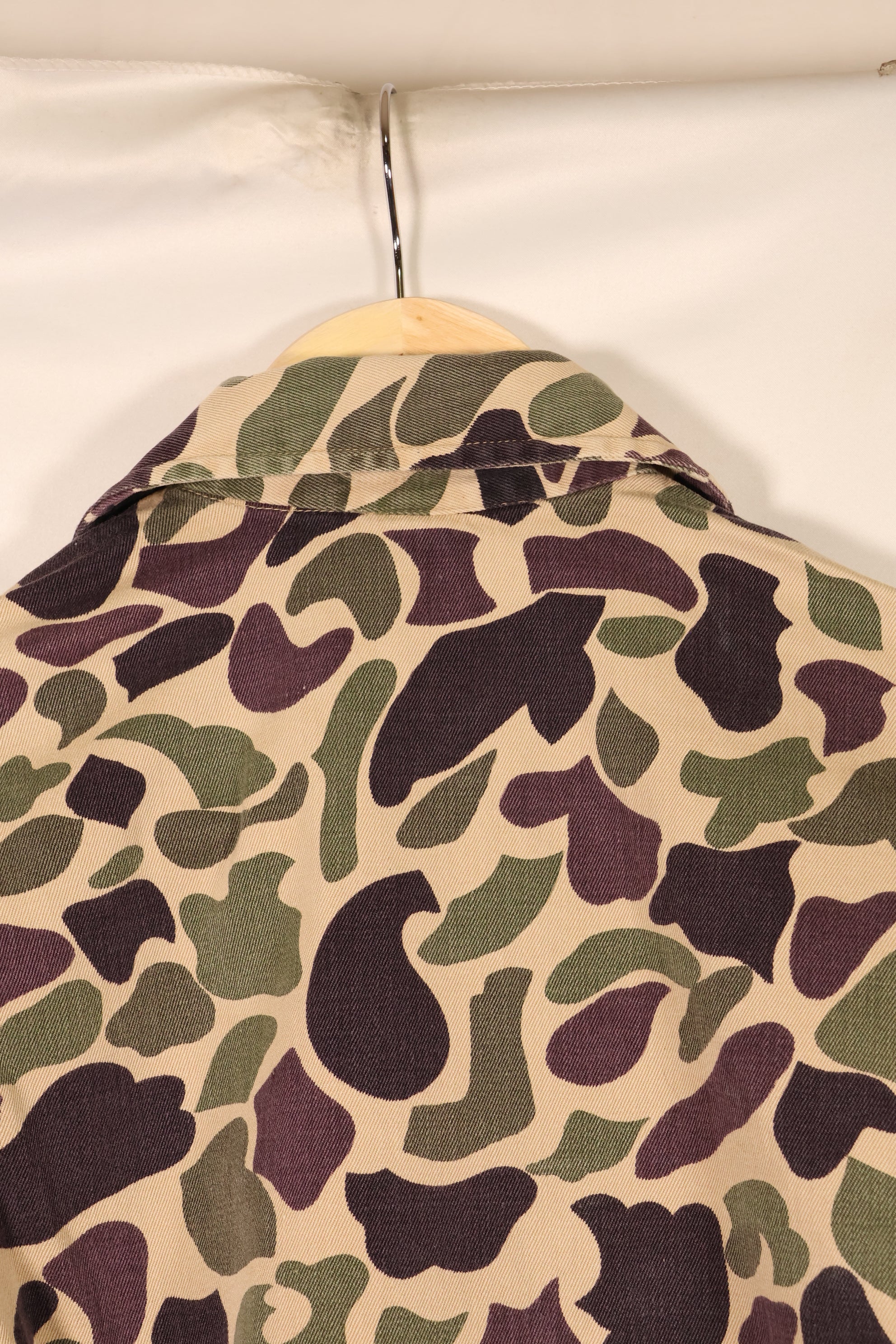 1960年代前半　A-M相当　CIDG　ベオガム迷彩　Asianカット　シャツ　ローカルメイド Frog Skin迷彩　中古品