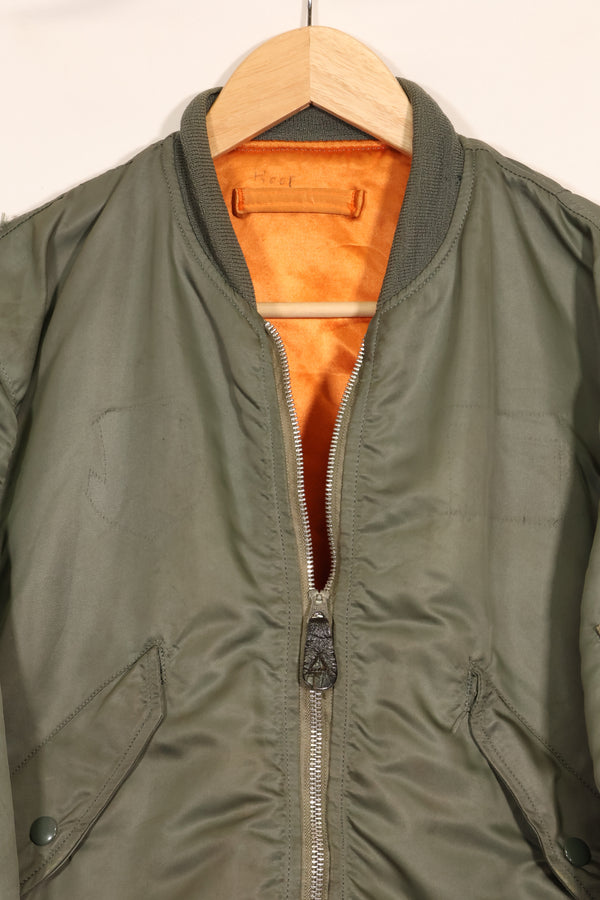 1970年契約　Medium アメリカ空軍 USAF　L2-B フライトジャケット　中古品  ALPHA INDUSTRIES社製