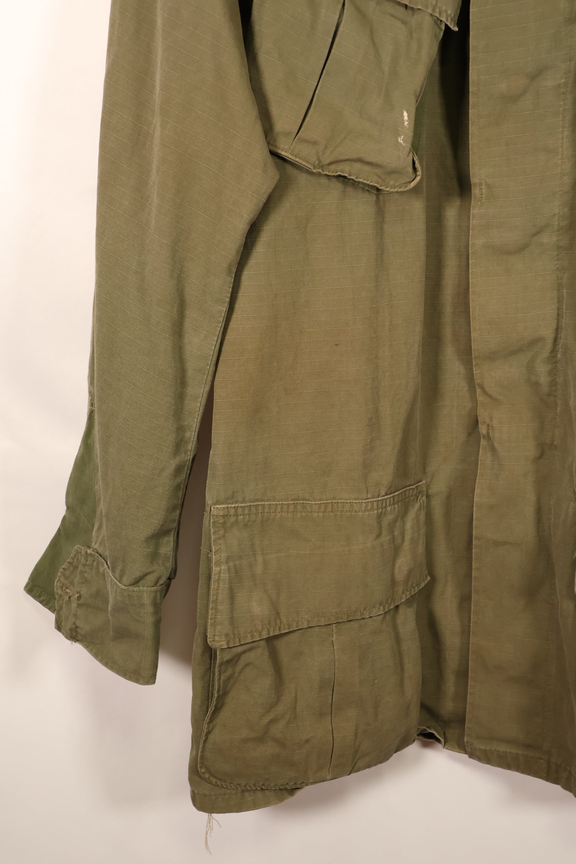 1968年契約　S-L　4th Model リップストップ　ジャングルファティーグ　ジャケット　パッチ付き　中古品