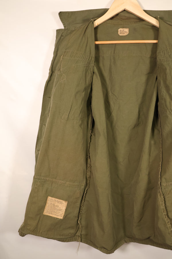 1968年契約　S-L　4th Model リップストップ　ジャングルファティーグ　ジャケット　パッチ付き　中古品