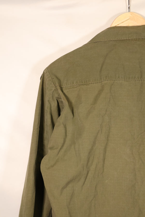 1968年契約　S-L　4th Model リップストップ　ジャングルファティーグ　ジャケット　パッチ付き　中古品