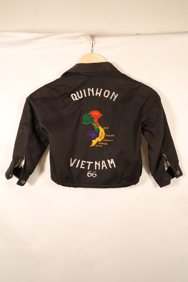 1966年　子供用　ベトナム戦争　ツアージャケット　ベトジャン　QUINHON　ジッパー破損あり　中古品