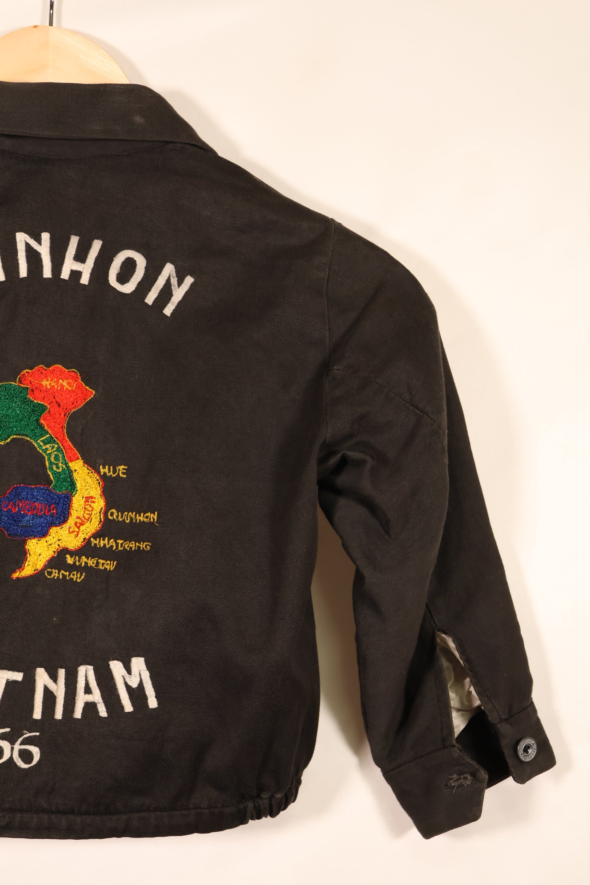 1966年　子供用　ベトナム戦争　ツアージャケット　ベトジャン　QUINHON　ジッパー破損あり　中古品