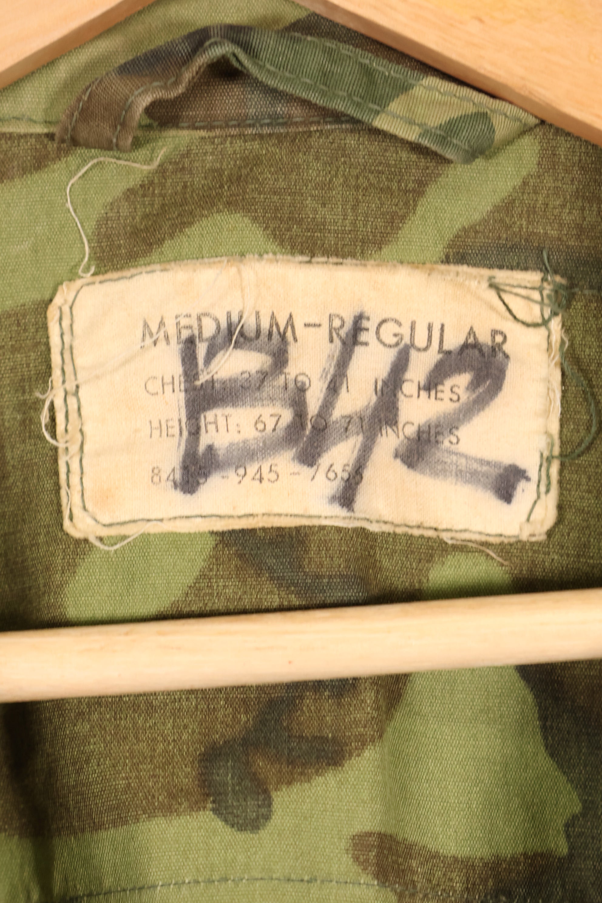 1966年〜67年契約　M-R　ERDL 初期プリント　ジャングルファティーグ　ジャケット　中古品