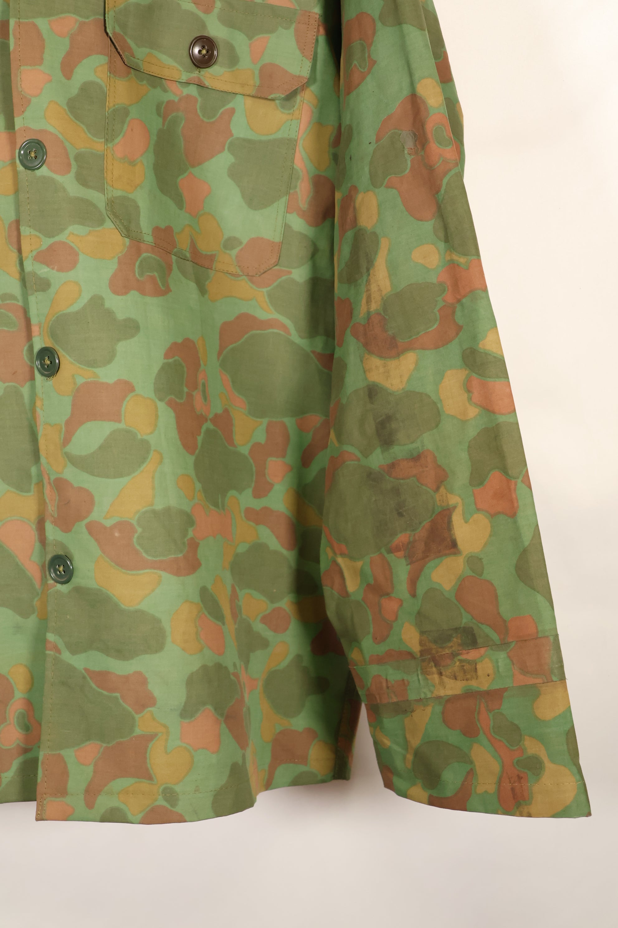 1960年代　個人調達品　アメリカ海兵隊　フロッグスキンポンチョ製　シャツ&パンツセット　南ベトナム製　