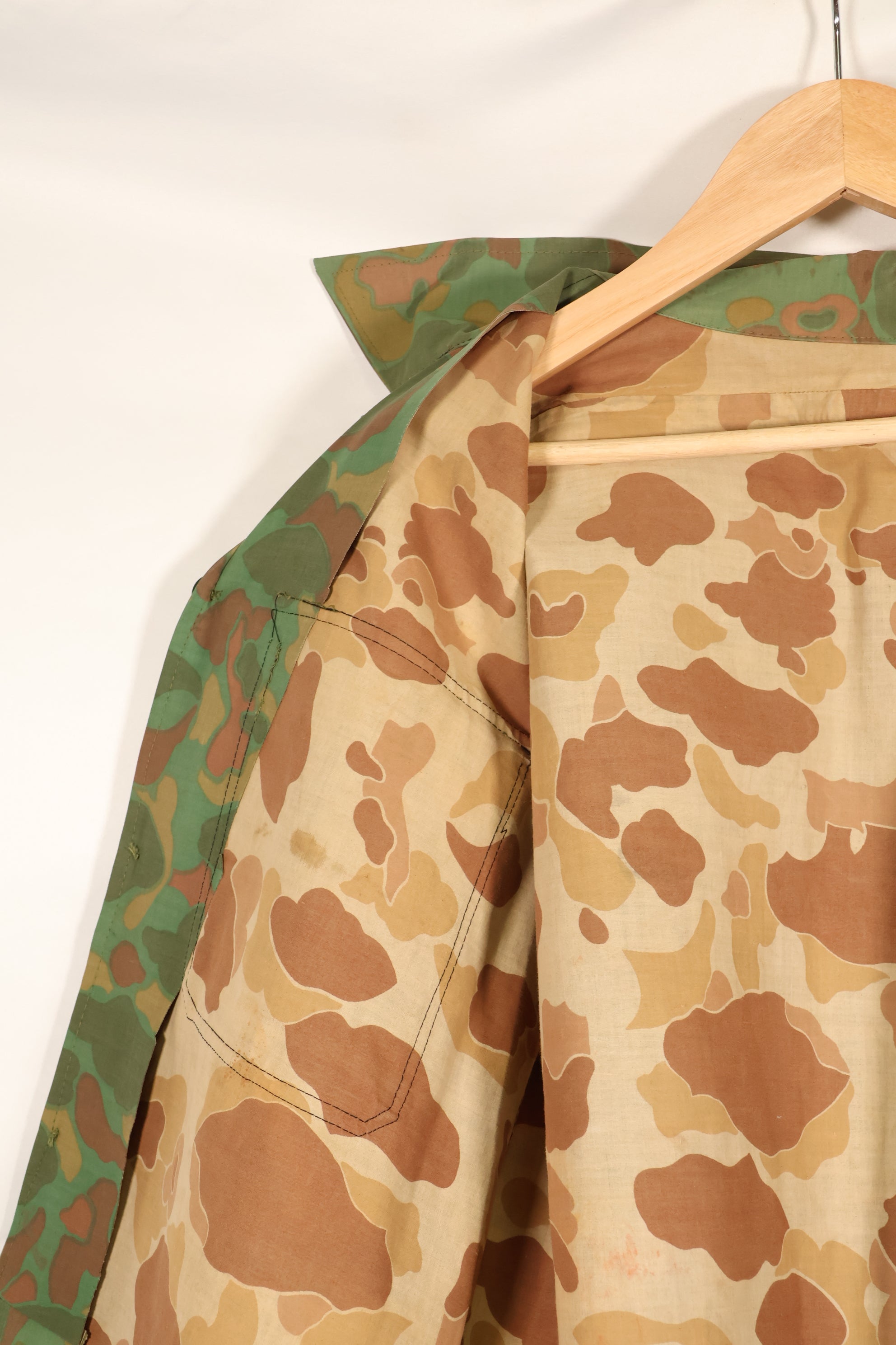 1960年代　個人調達品　アメリカ海兵隊　フロッグスキンポンチョ製　シャツ&パンツセット　南ベトナム製　