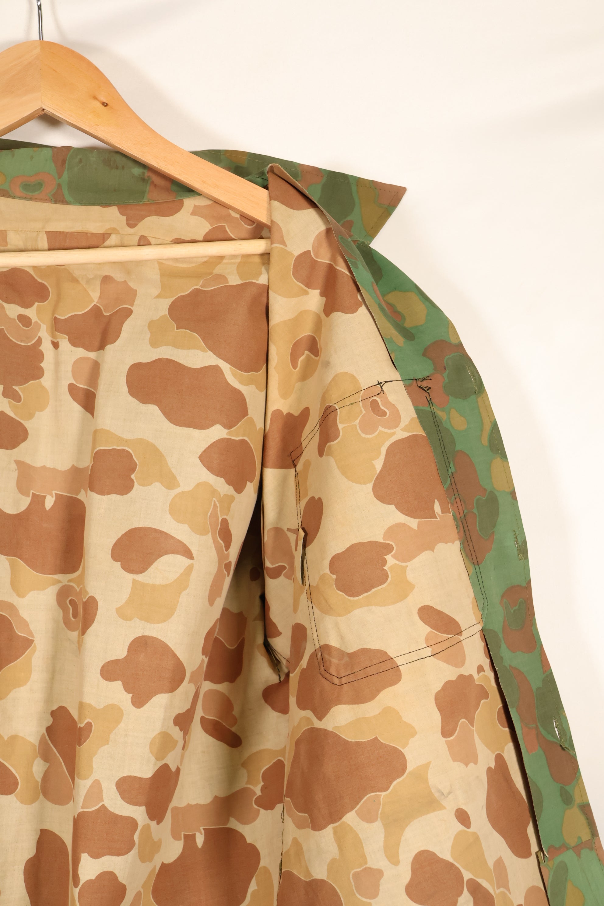 1960年代　個人調達品　アメリカ海兵隊　フロッグスキンポンチョ製　シャツ&パンツセット　南ベトナム製　