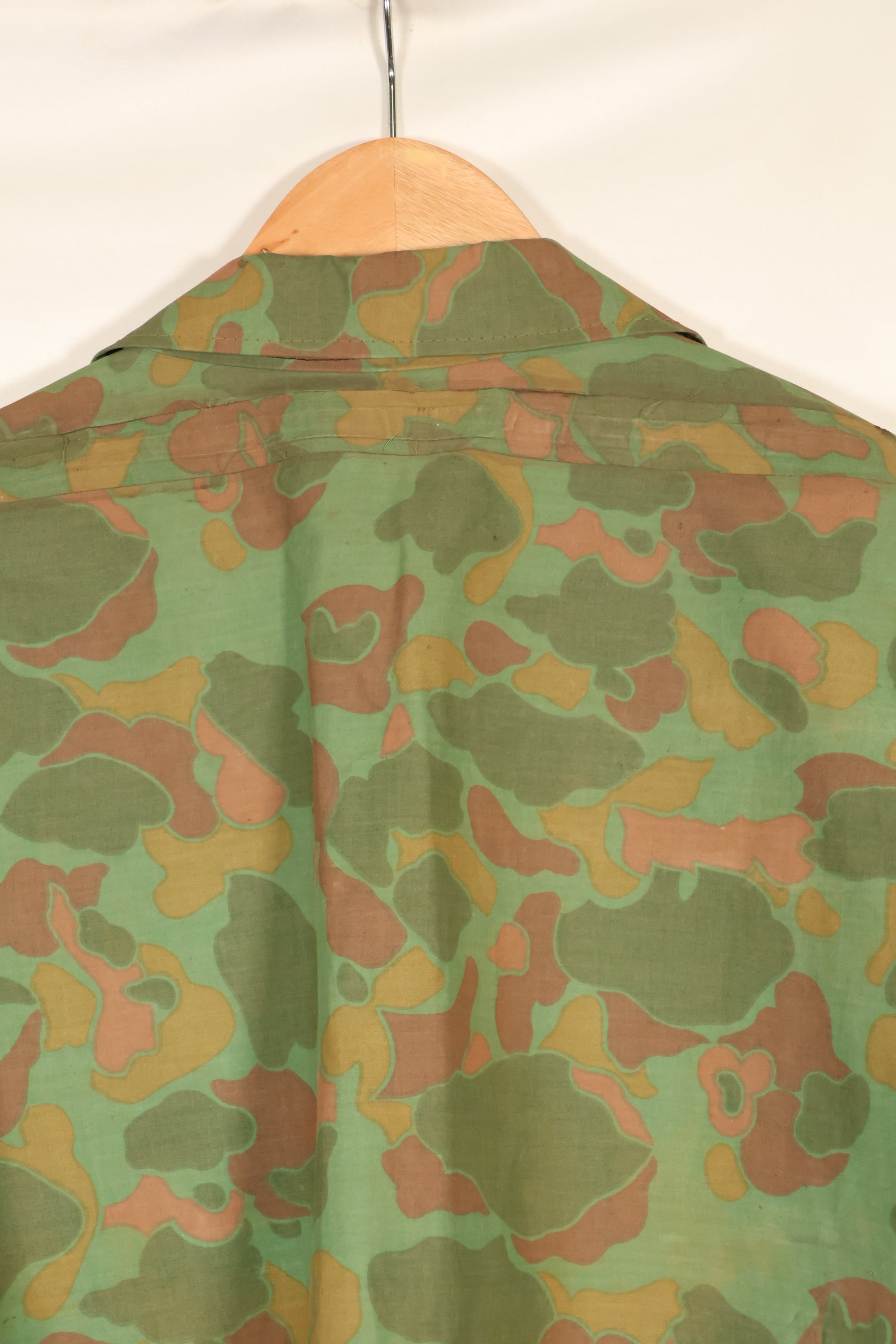 1960年代　個人調達品　アメリカ海兵隊　フロッグスキンポンチョ製　シャツ&パンツセット　南ベトナム製　