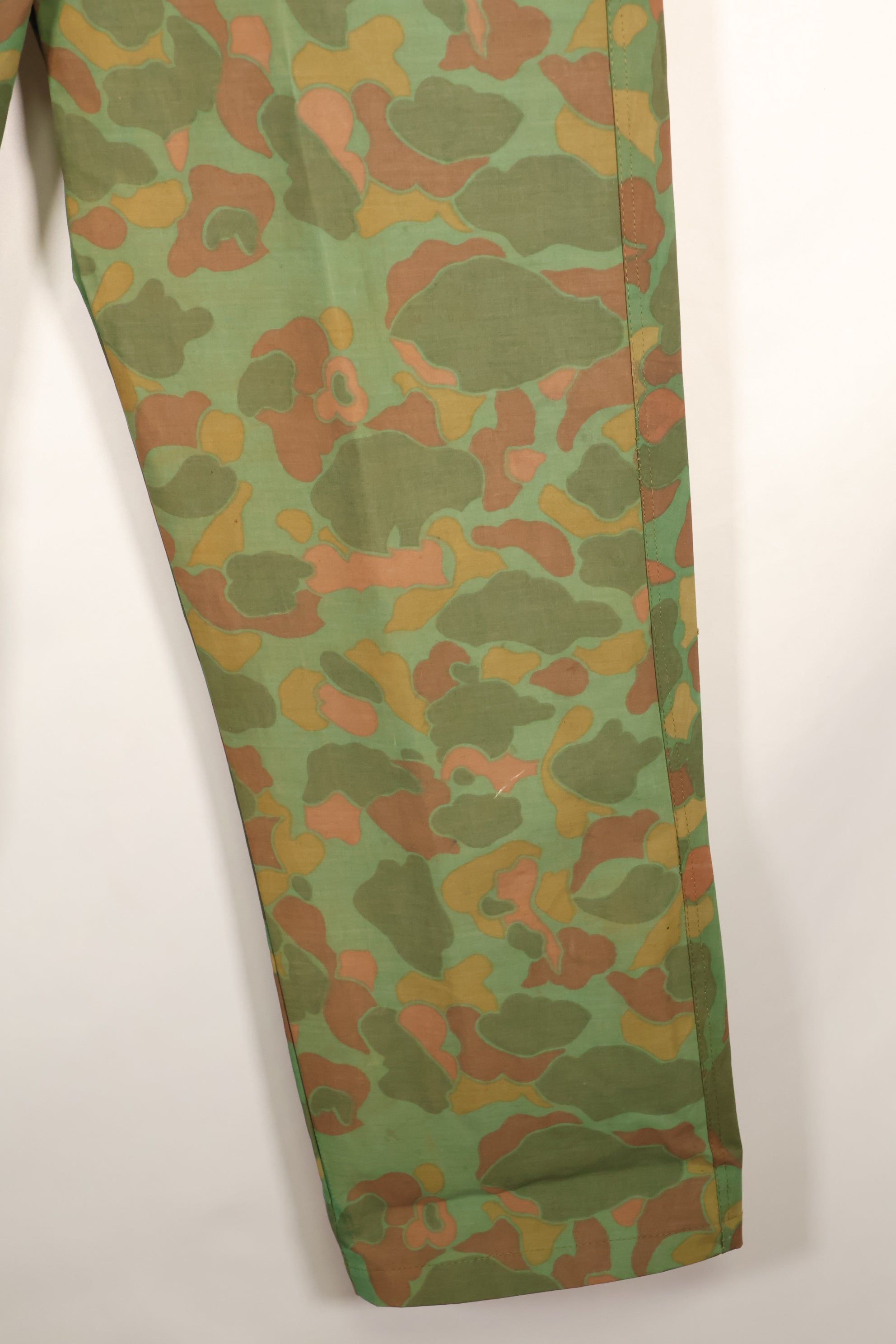 1960年代　個人調達品　アメリカ海兵隊　フロッグスキンポンチョ製　シャツ&パンツセット　南ベトナム製　