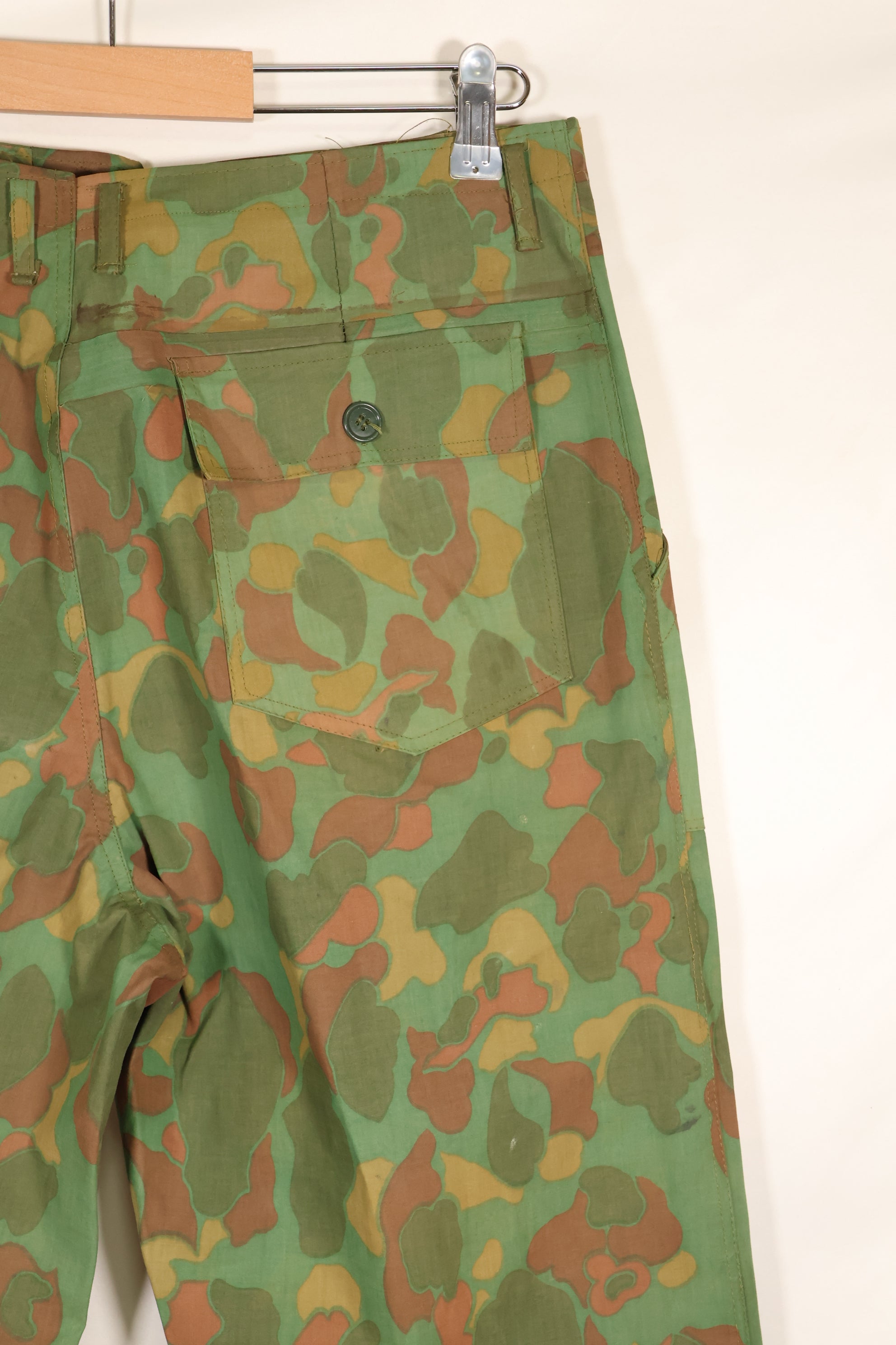 1960年代　個人調達品　アメリカ海兵隊　フロッグスキンポンチョ製　シャツ&パンツセット　南ベトナム製　