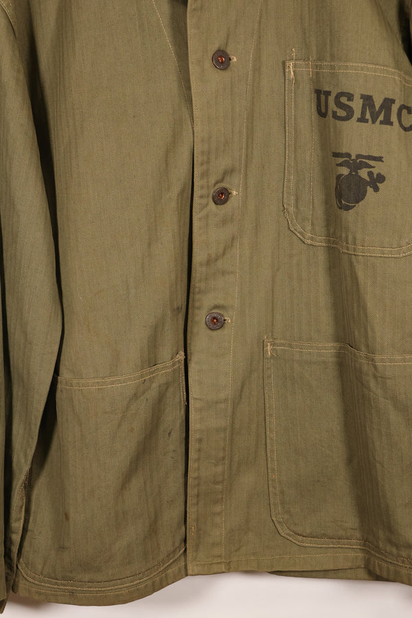 1940年代　USMC　アメリカ海兵隊　P-41　HBT　ユーティリティジャケット　状態良い　中古品