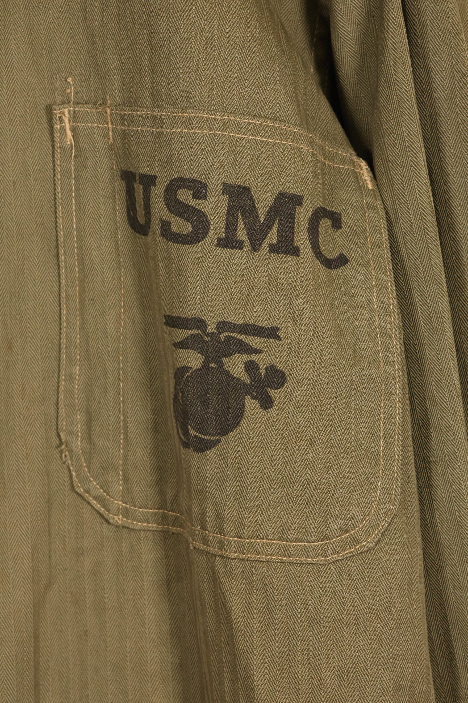 1940年代　USMC　アメリカ海兵隊　P-41　HBT　ユーティリティジャケット　状態良い　中古品