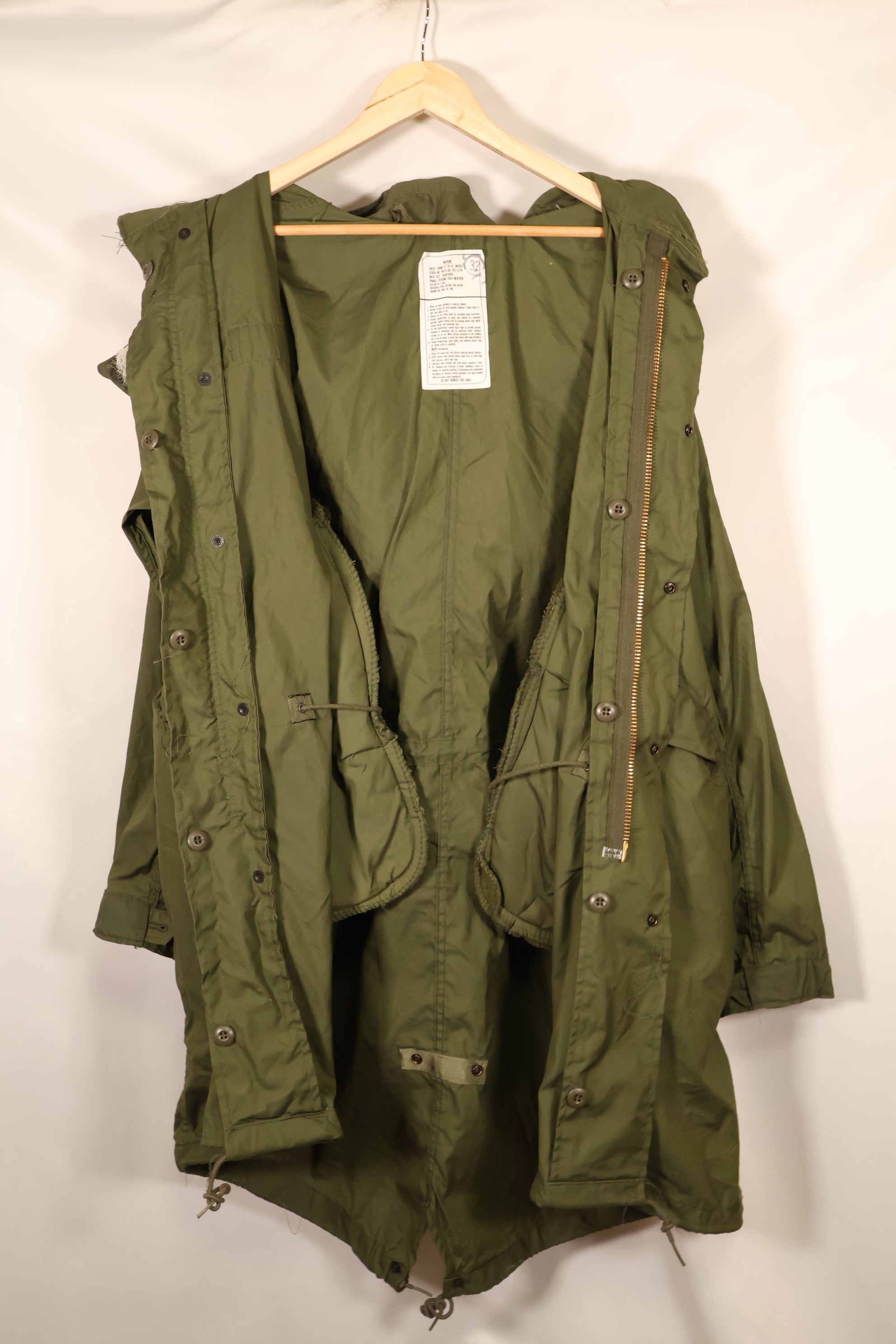 1983年契約　MEDIUM　アメリカ軍　M65　フィールドパーカー　ライナー付セット　状態良い　中古品