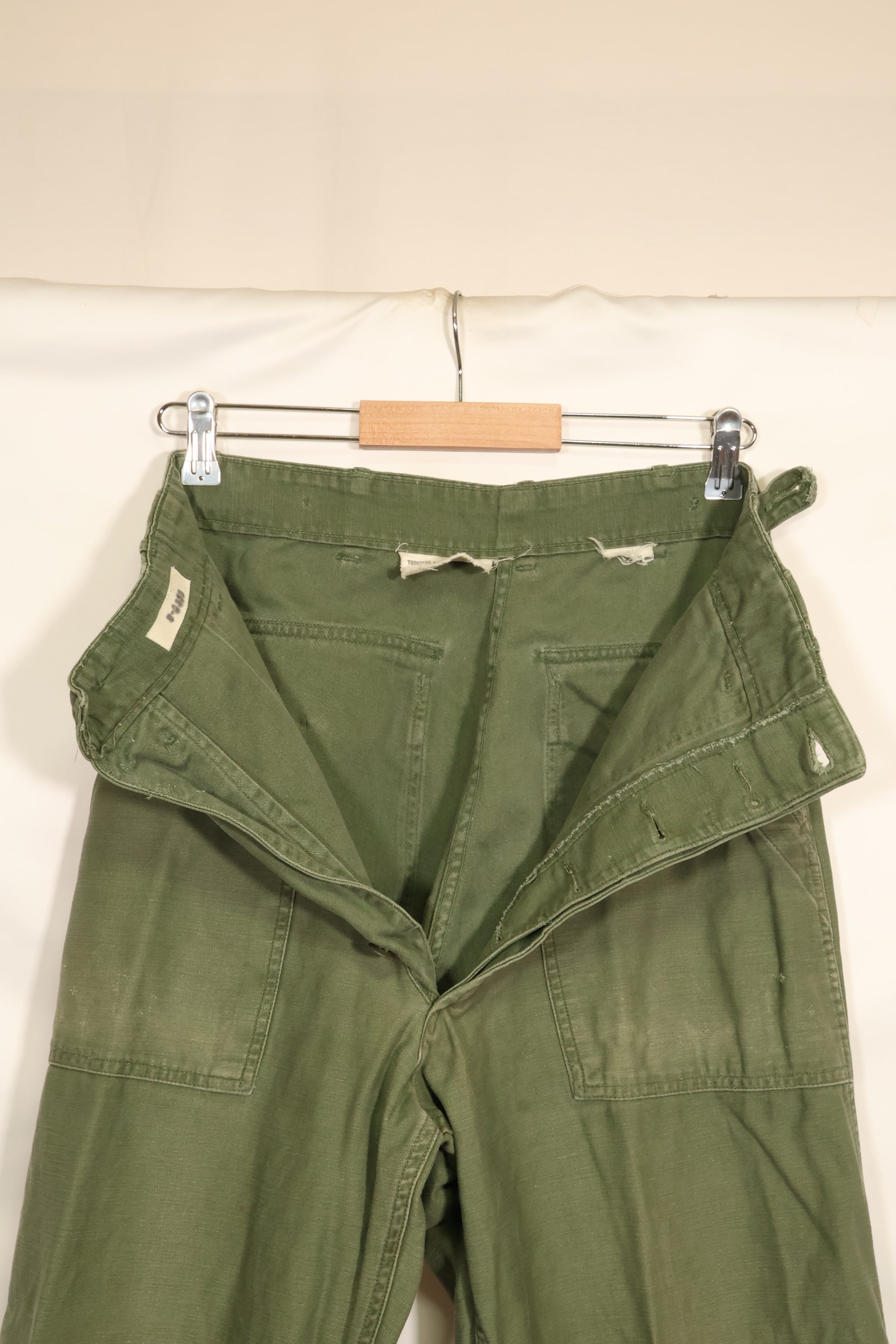 1950年代ロット　TYPE 1　SMALL　 アメリカ軍　OG-107 ユーティリティパンツ　ベイカーパンツ　中古品  F