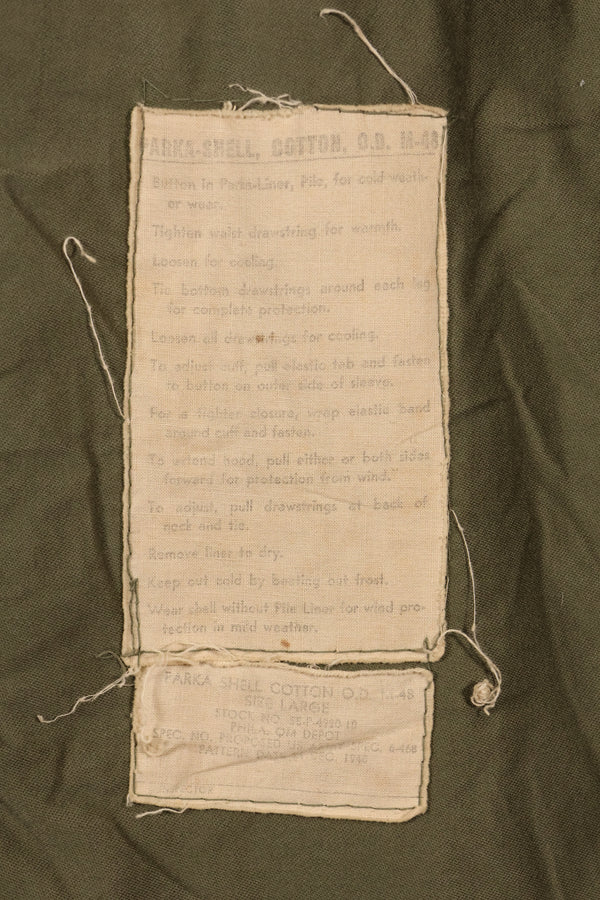 1940年代後半　Lサイズ　アメリカ軍　M-48　フィールドパーカー　補修あり　映画会社衣装　中古品
