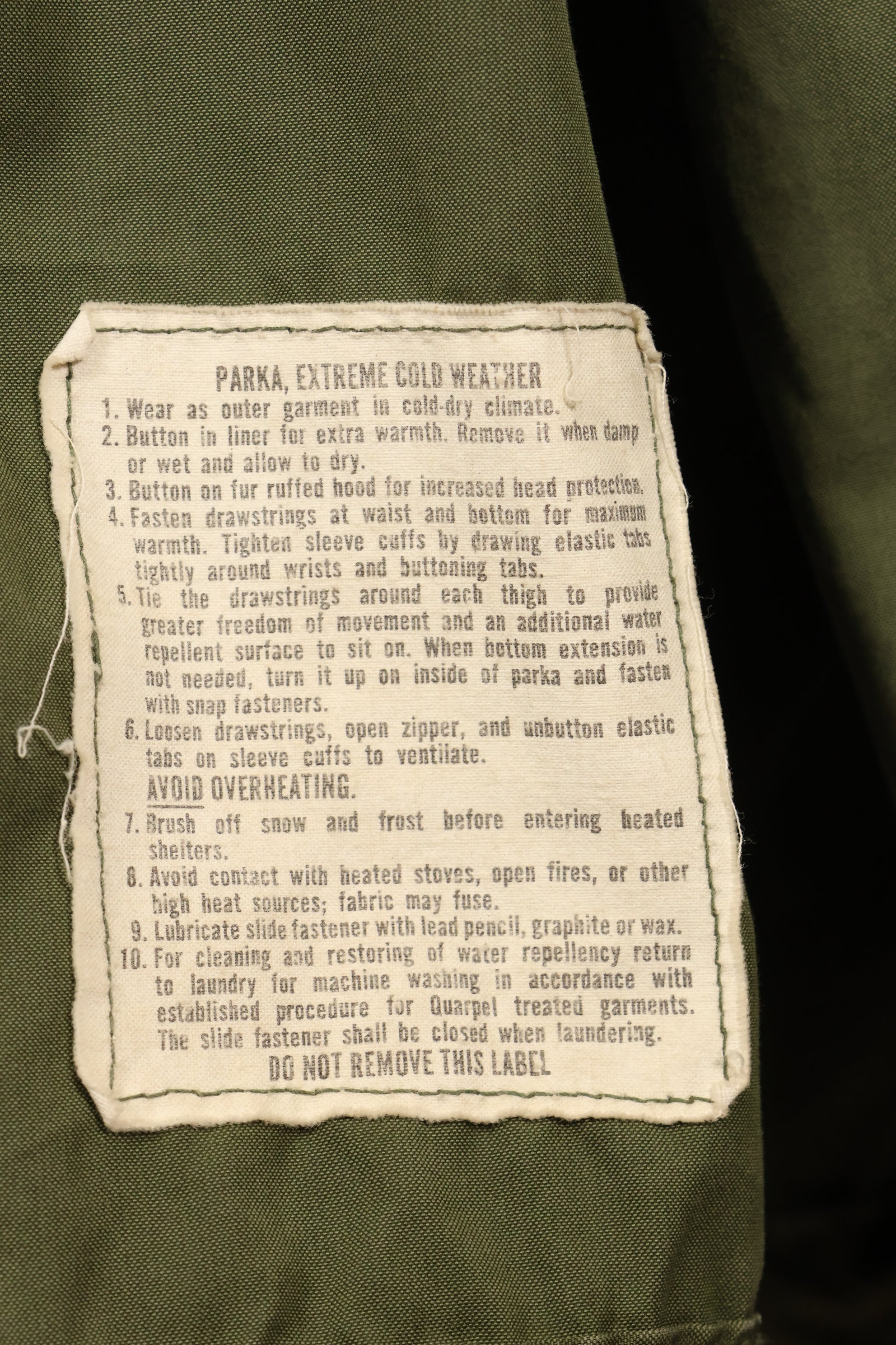 1970年代ロットミックス　M-R　M65　フィールドパーカー　フィッシュテール　ブラスジッパー　中古品