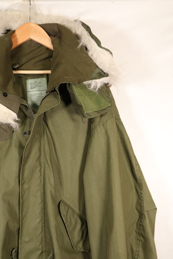 1980年代ロット　LARGE　樹脂ジッパー　M65　フィールドジャケット　ライナーなし　フード付き　ほぼ未使用品