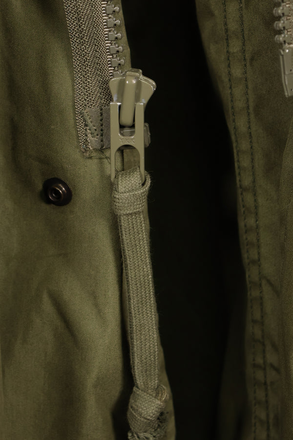 1980年代ロット　LARGE　樹脂ジッパー　M65　フィールドジャケット　ライナーなし　フード付き　ほぼ未使用品