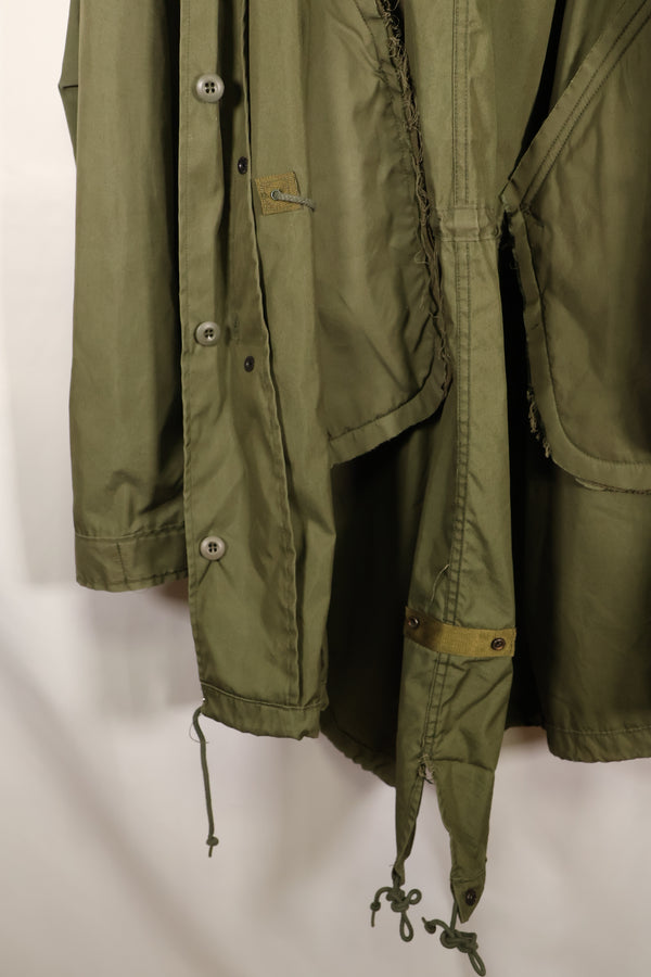 1980年代ロット　LARGE　樹脂ジッパー　M65　フィールドジャケット　ライナーなし　フード付き　ほぼ未使用品