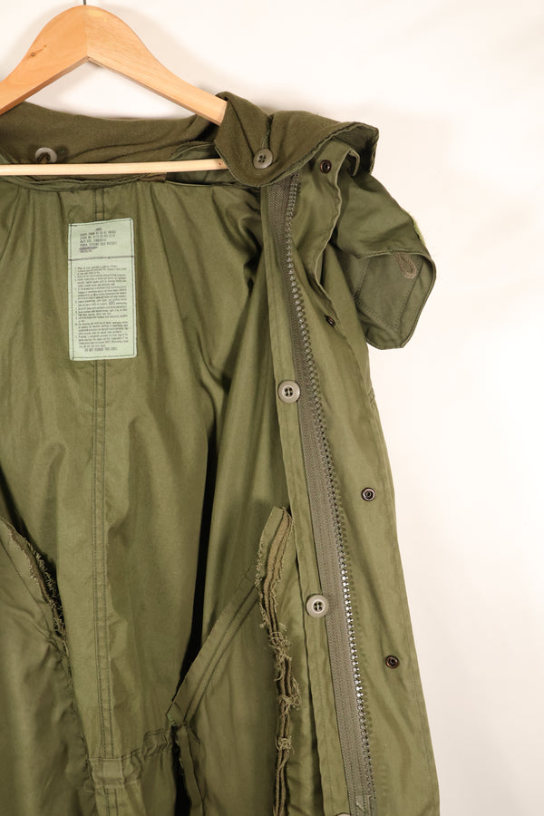 1980年代ロット　LARGE　樹脂ジッパー　M65　フィールドジャケット　ライナーなし　フード付き　ほぼ未使用品