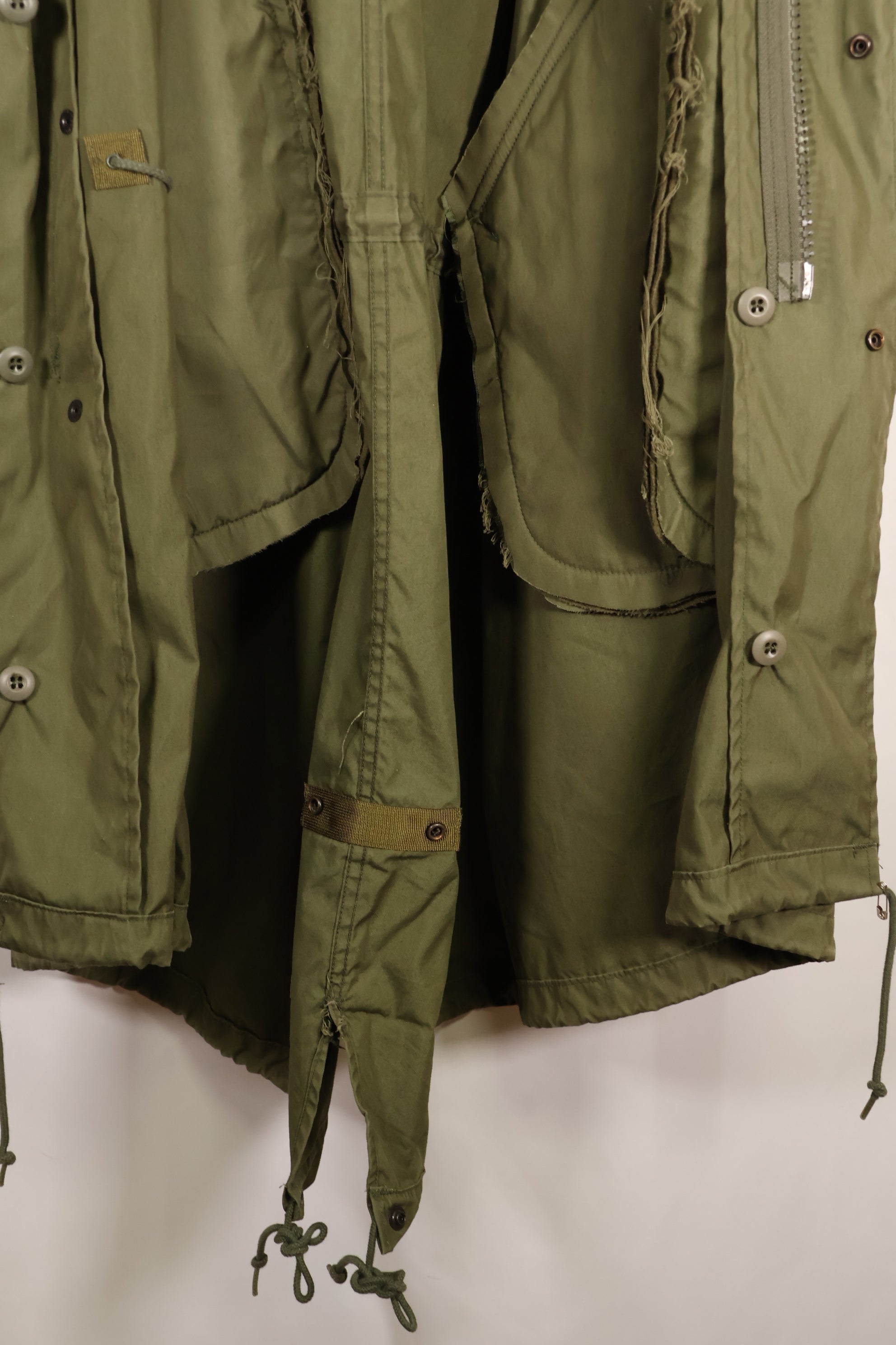 1980年代ロット　LARGE　樹脂ジッパー　M65　フィールドジャケット　ライナーなし　フード付き　ほぼ未使用品