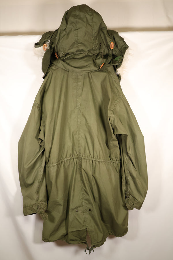 1980年代ロット　LARGE　樹脂ジッパー　M65　フィールドジャケット　ライナーなし　フード付き　ほぼ未使用品