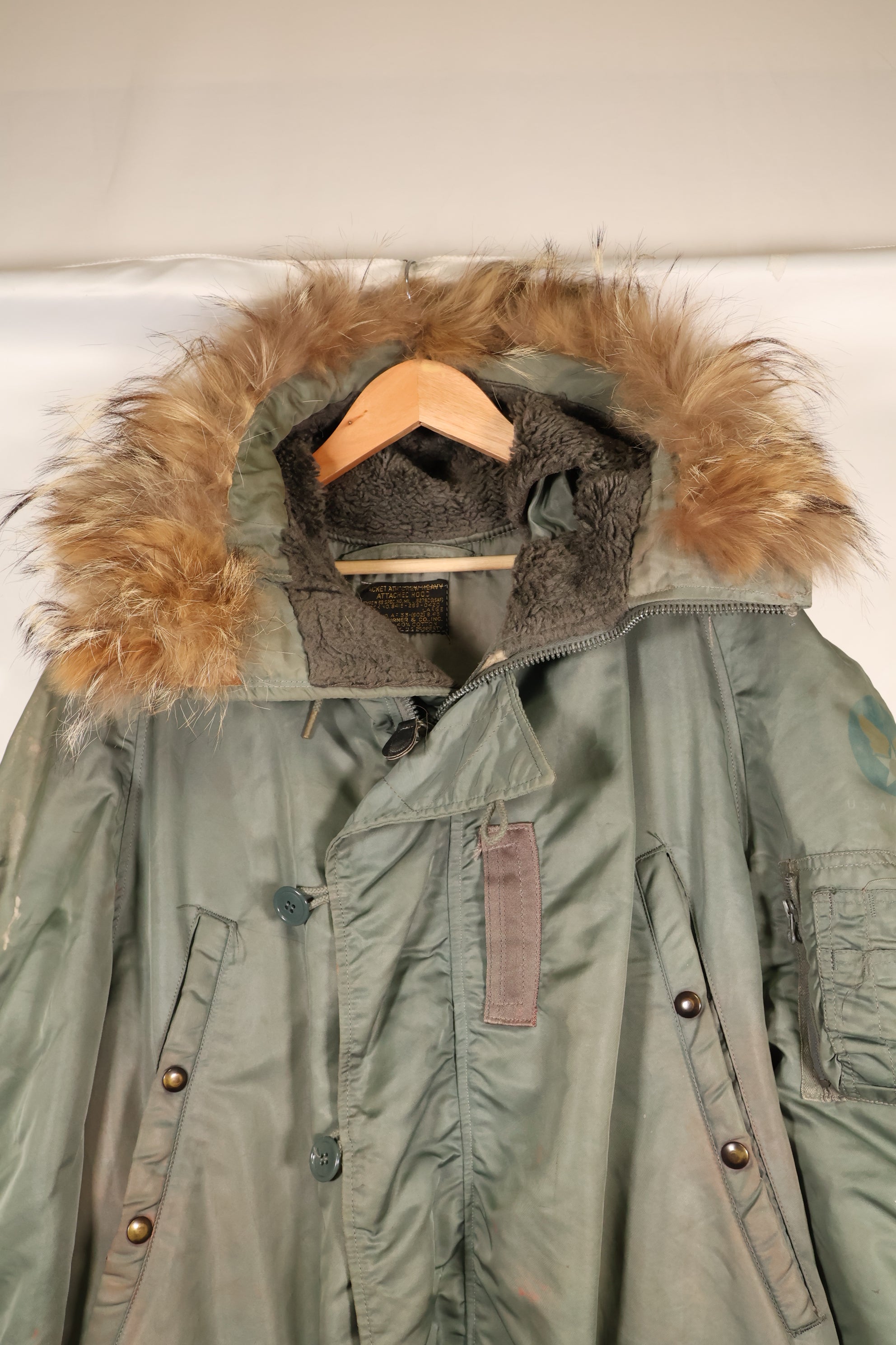 1950年代　LARGE　アメリカ空軍　USAF　N3-B　フライトジャケット　中古品　ステンシルあり