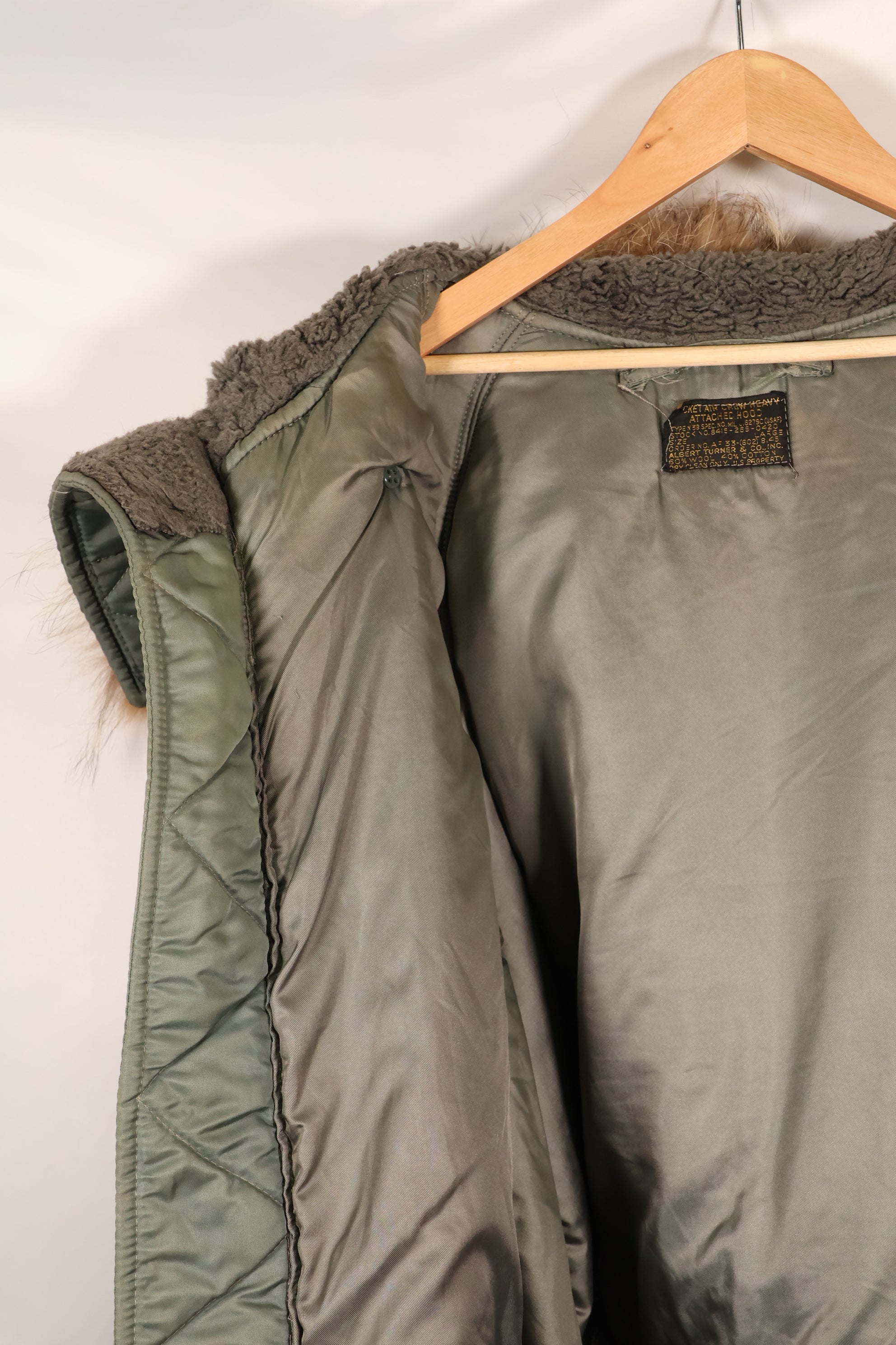 1950年代　LARGE　アメリカ空軍　USAF　N3-B　フライトジャケット　中古品　ステンシルあり