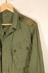 推定1963年~64年契約　推定 S-S　アメリカ海兵隊　1st Model ジャングルファティーグ　ジャケット　補修あり　中古品
