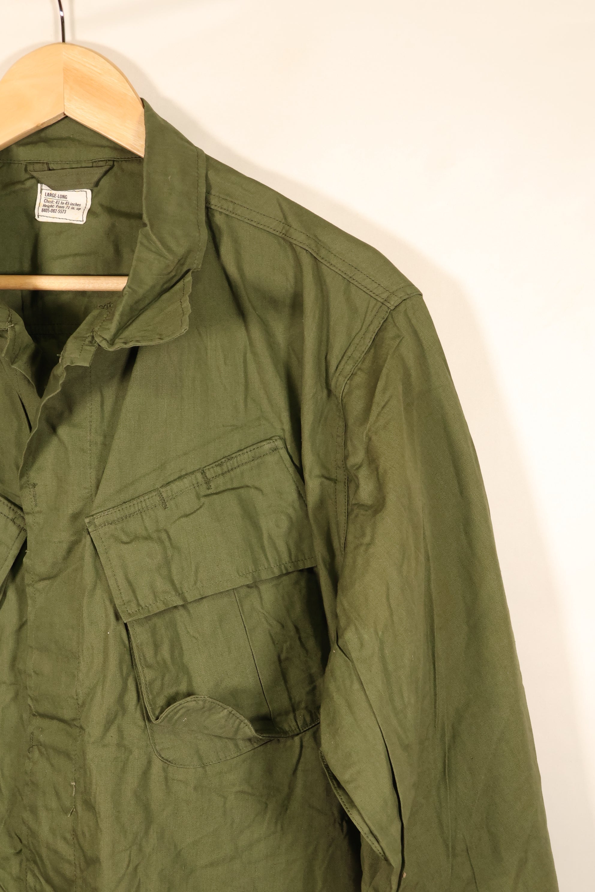 1967年契約　L-L　ほぼ未使用　3rd Model ジャングルファティーグ　ジャケット　背中汚れあり　中古品