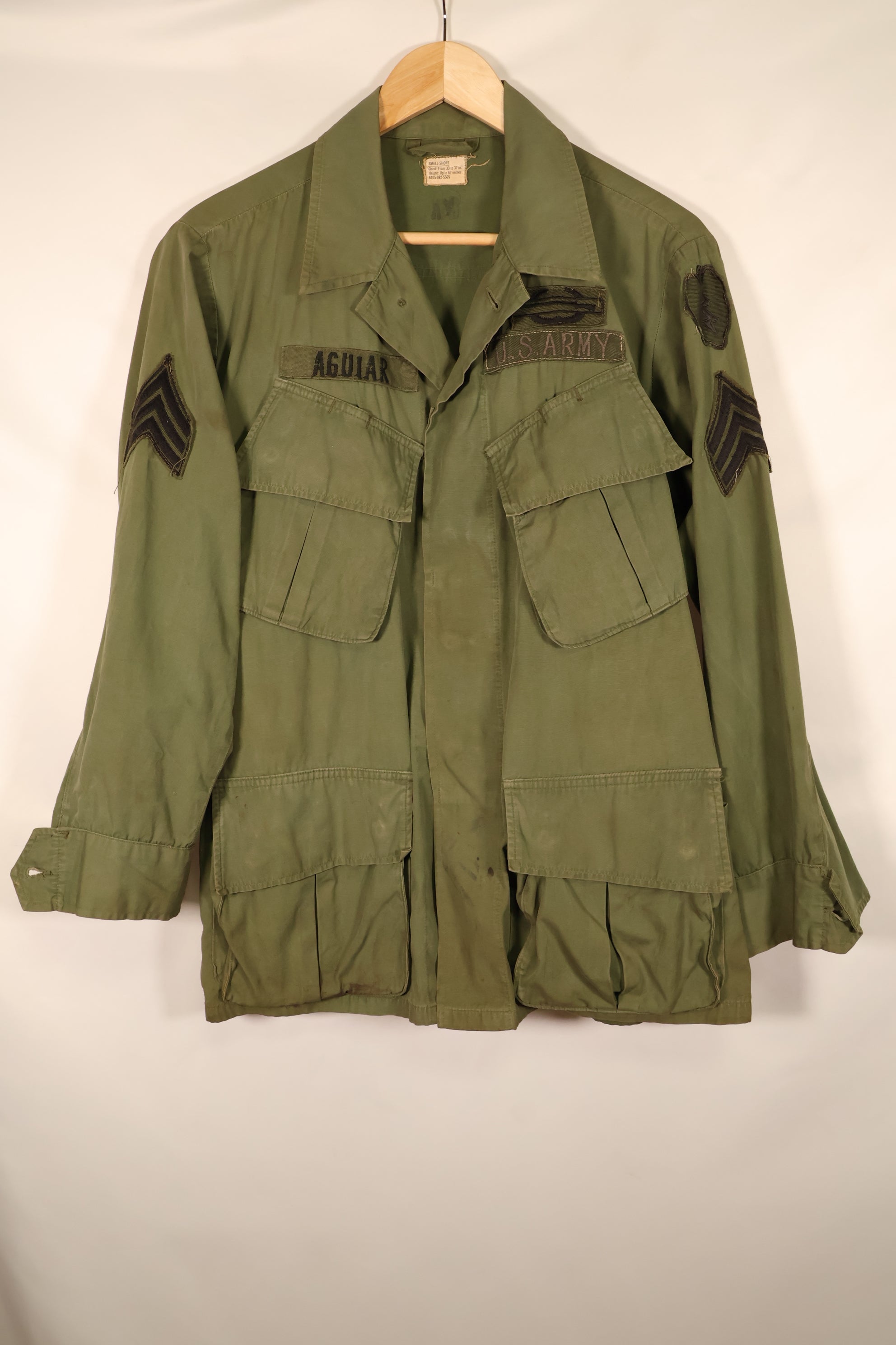 1967年契約　S-S　3rd Model ジャングルファティーグ　ジャケット　25歩兵師団パッチ　中古品