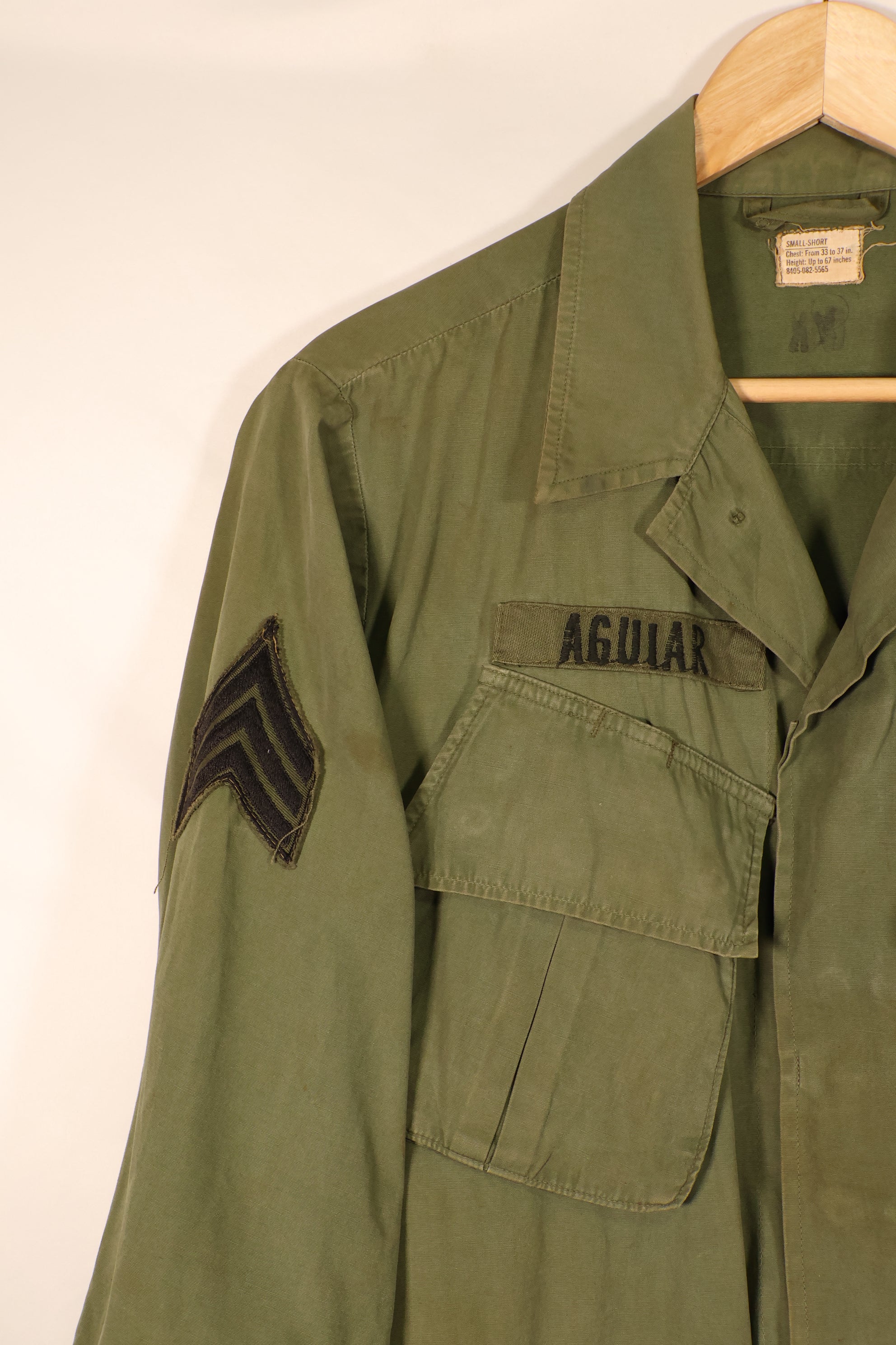 1967年契約　S-S　3rd Model ジャングルファティーグ　ジャケット　25歩兵師団パッチ　中古品