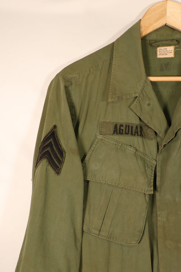 1967年契約　S-S　3rd Model ジャングルファティーグ　ジャケット　25歩兵師団パッチ　中古品
