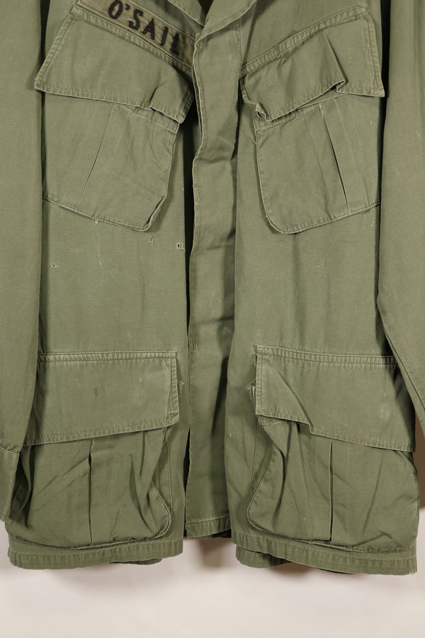 1967年契約　M-S　ノンリップストップ　3rd Model ジャングルファティーグ　ジャケット　テープ付　中古品