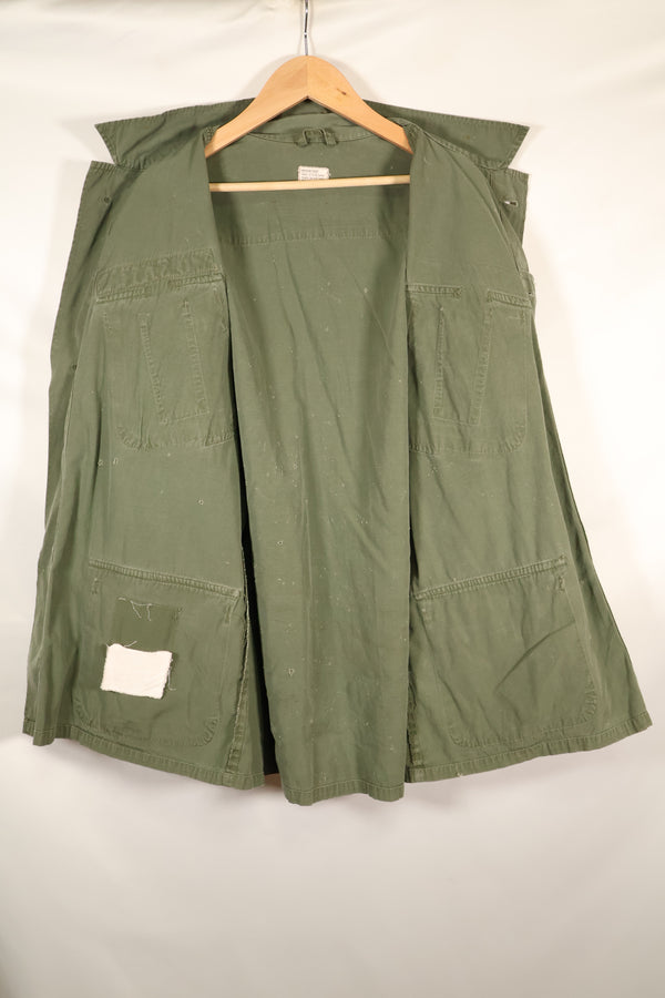 1967年契約　M-S　ノンリップストップ　3rd Model ジャングルファティーグ　ジャケット　テープ付　中古品